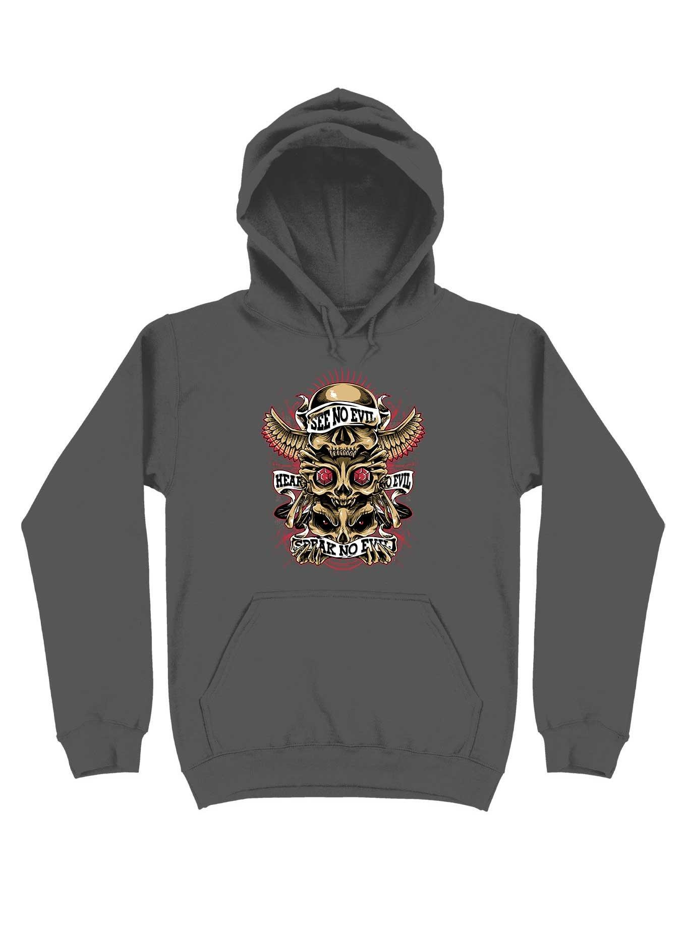 Skull Totem Hoodie, CHARCOAL, hi-res