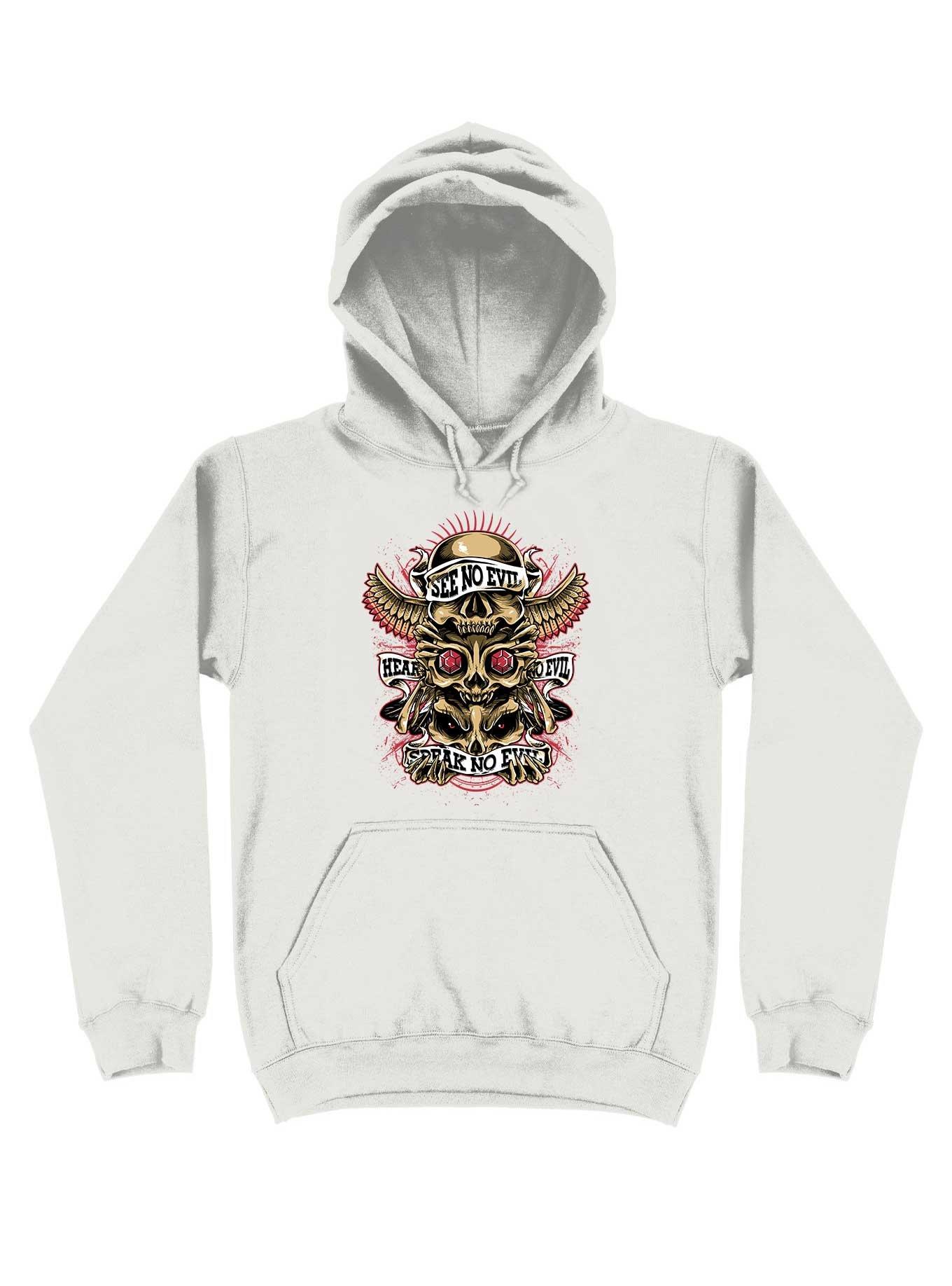Skull Totem Hoodie, WHITE, hi-res