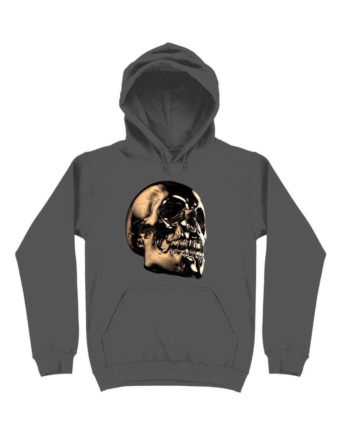 The Golden Skull For The Dark But Loud In You Hoodie, CHARCOAL, hi-res