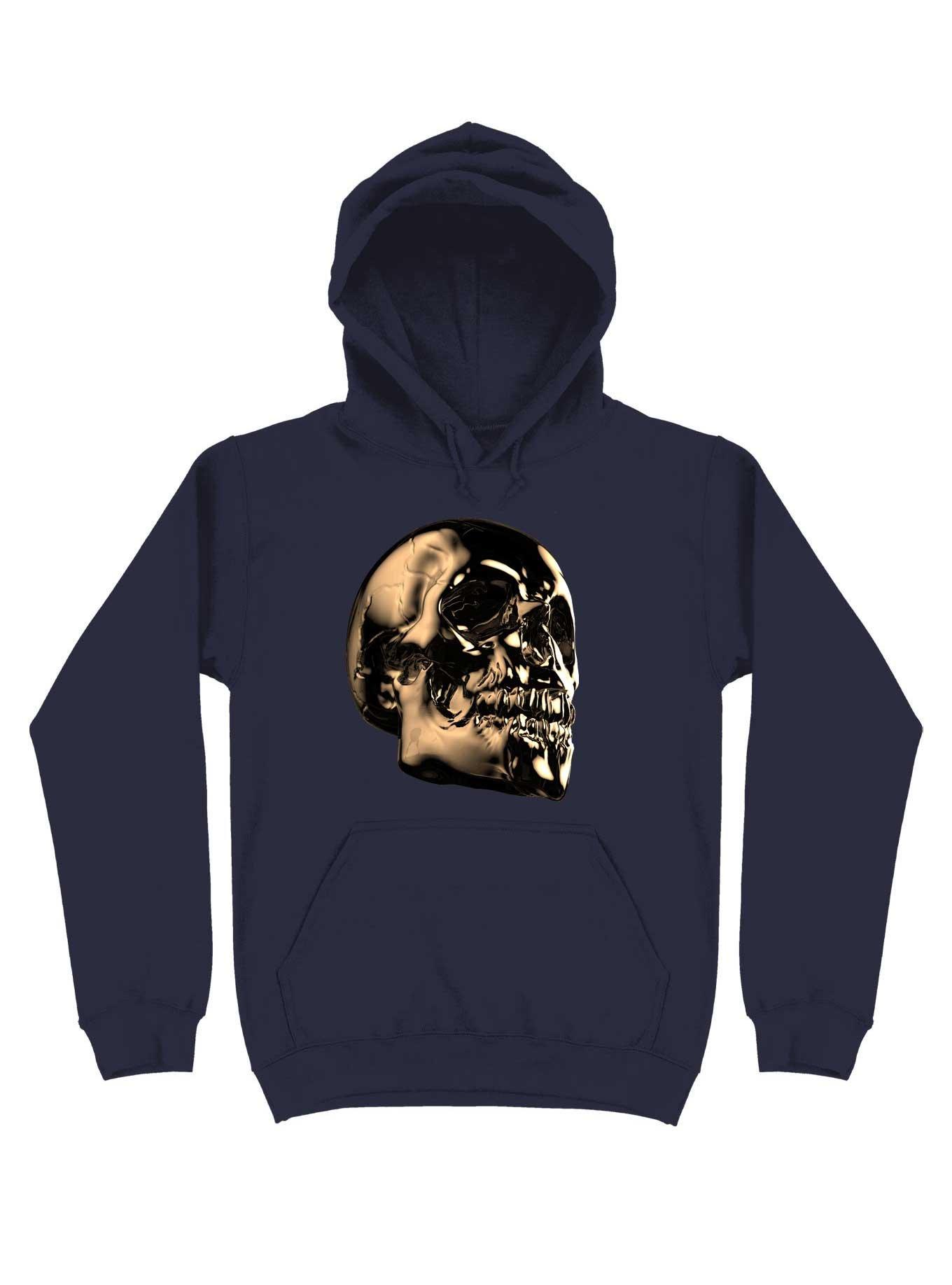 The Golden Skull For The Dark But Loud In You Hoodie, NAVY, hi-res