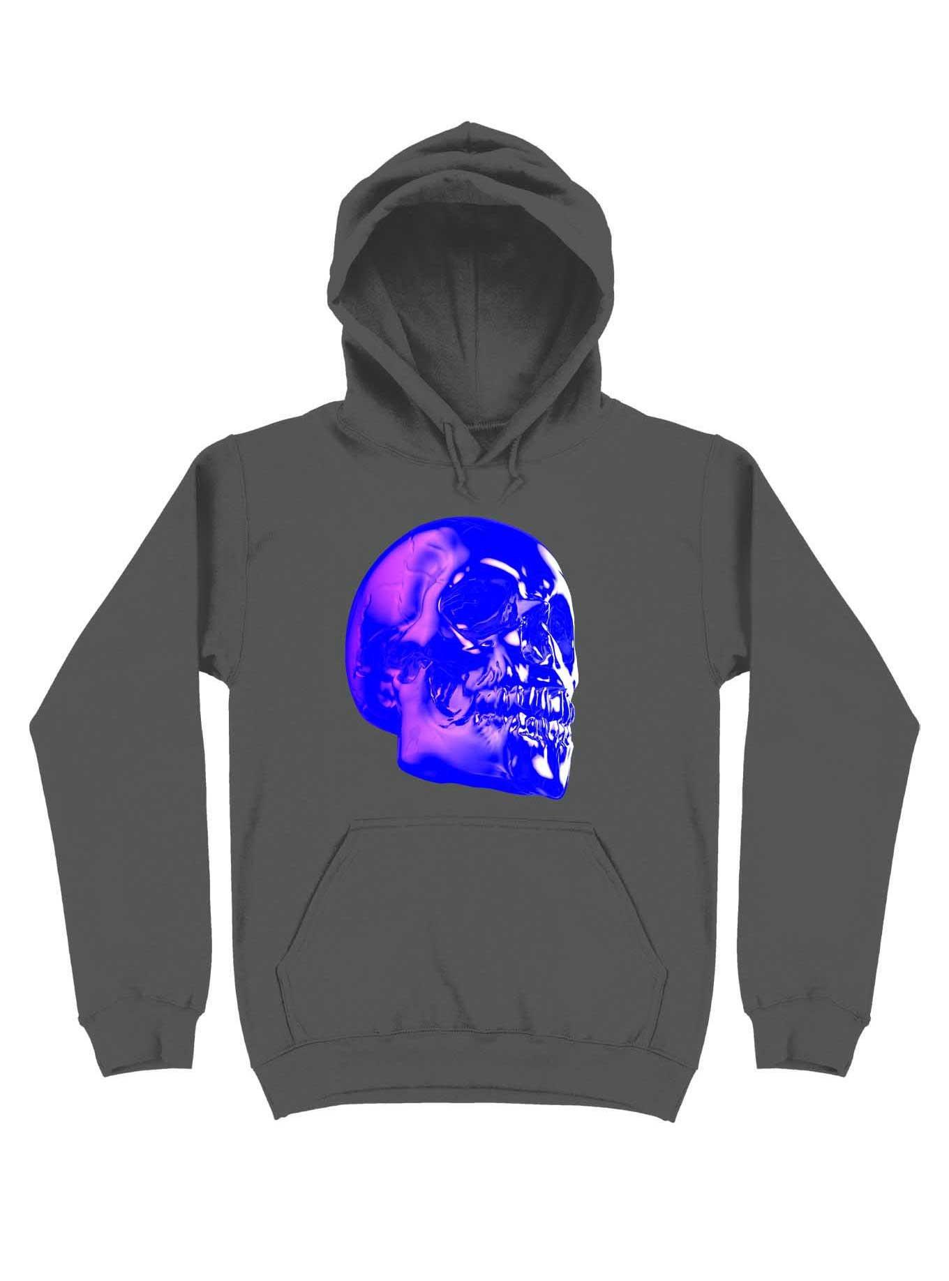 Skull Horror Synthwave Undead Skull 3D Hoodie, , hi-res