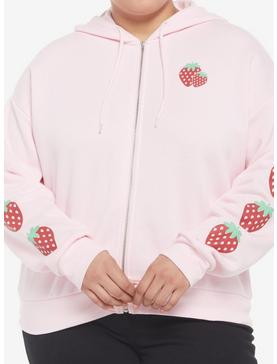 Strawberry Girls Zip-Up Hoodie Plus Size, , hi-res