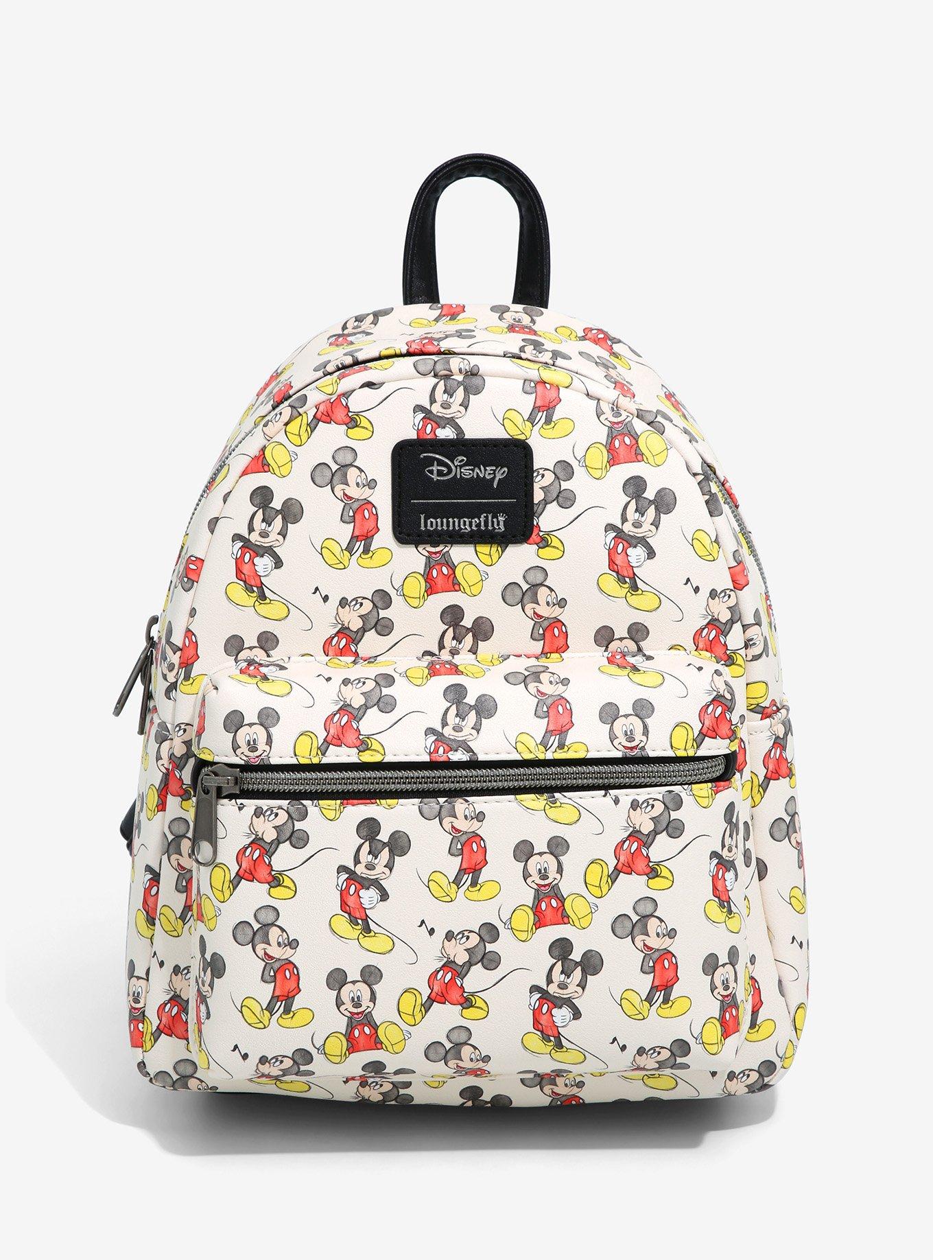 Loungefly Disney Mickey Mouse Patches Denim Backpack