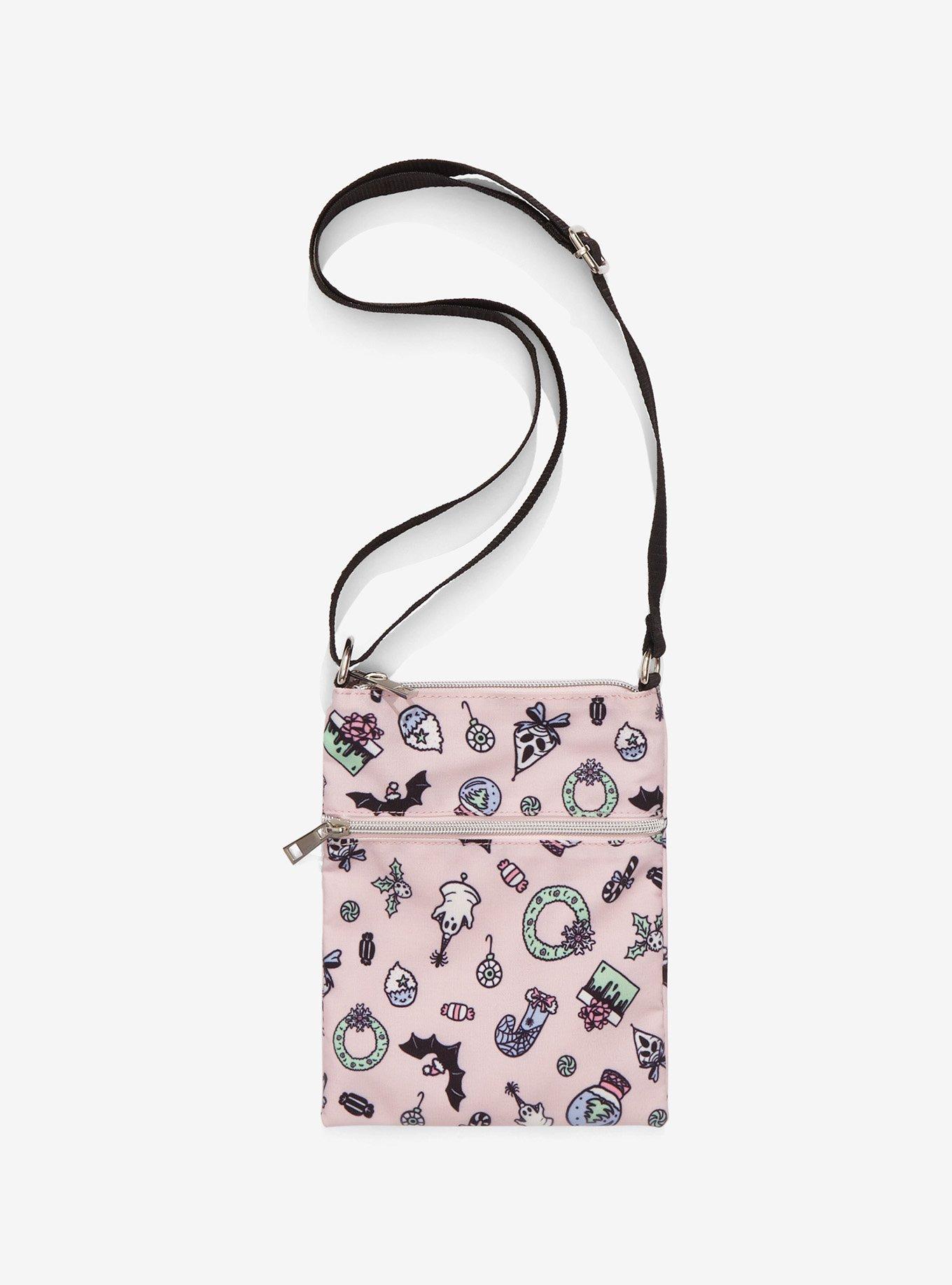 Pastel Horror Christmas Passport Crossbody Bag, , hi-res