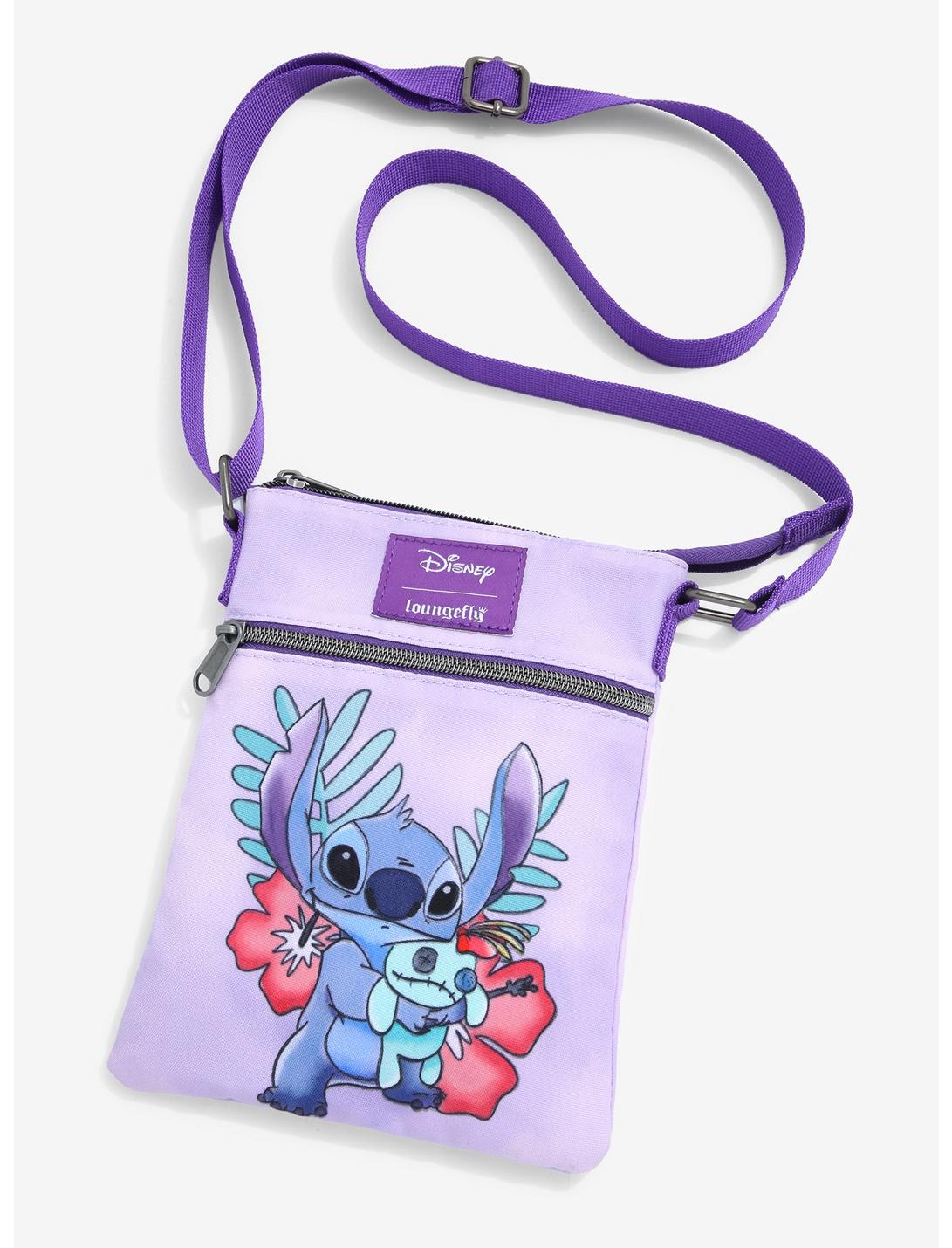 Loungefly Disney Lilo & Stitch Stitch & Flowers Passport Crossbody Bag, , hi-res