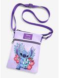 Loungefly Disney Lilo & Stitch Stitch & Flowers Passport Crossbody Bag, , hi-res