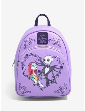 Loungefly The Nightmare Before Christmas Jack & Sally Thorn Heart Mini Backpack, , hi-res