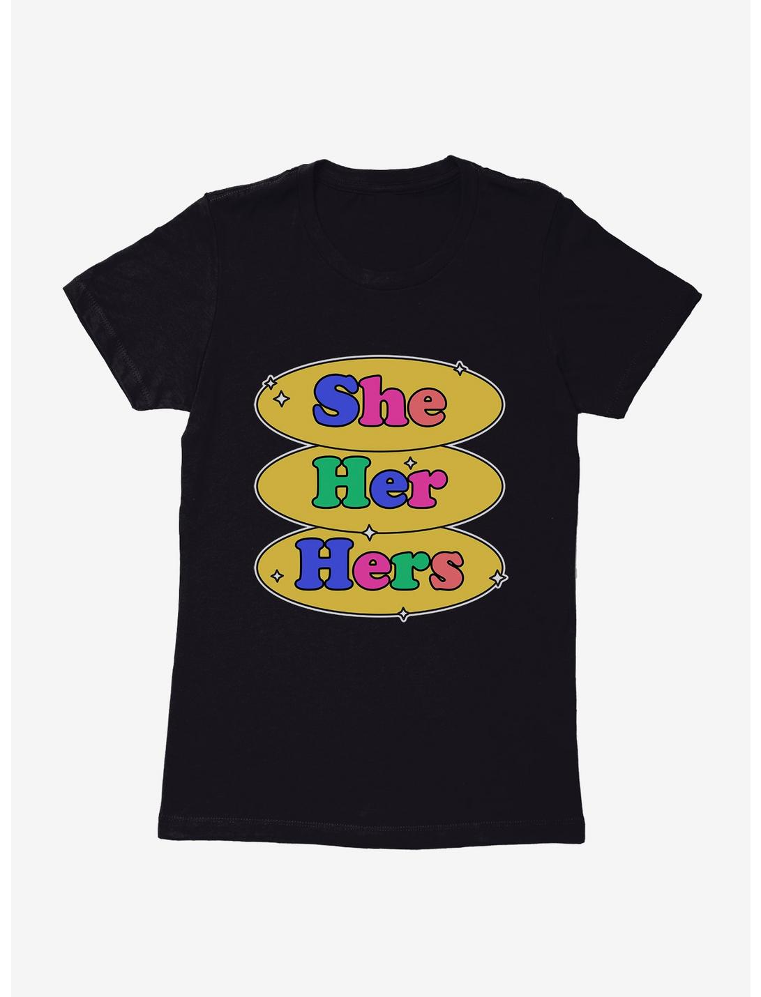 Pride Pronouns She Her Hers T-Shirt, , hi-res