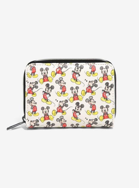 Loungefly Disney Mickey Mouse Poses Mini Zipper Wallet | Hot Topic