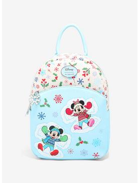 Her Universe Mickey Mouse & Minnie Mouse Snow Angels Mini Backpack, , hi-res