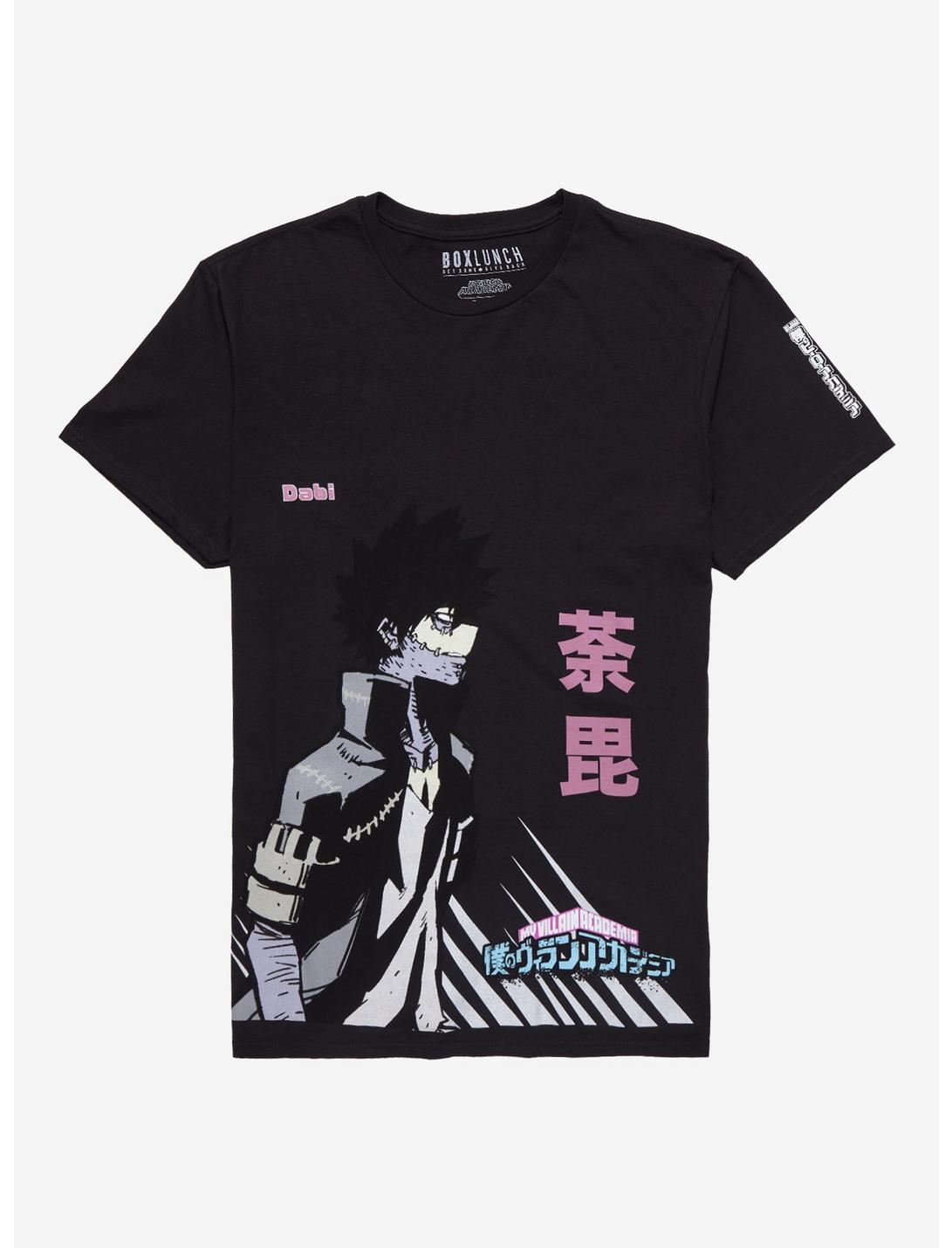 My Hero Academia Dabi Katakana T-Shirt - BoxLunch Exclusive, BLACK, hi-res