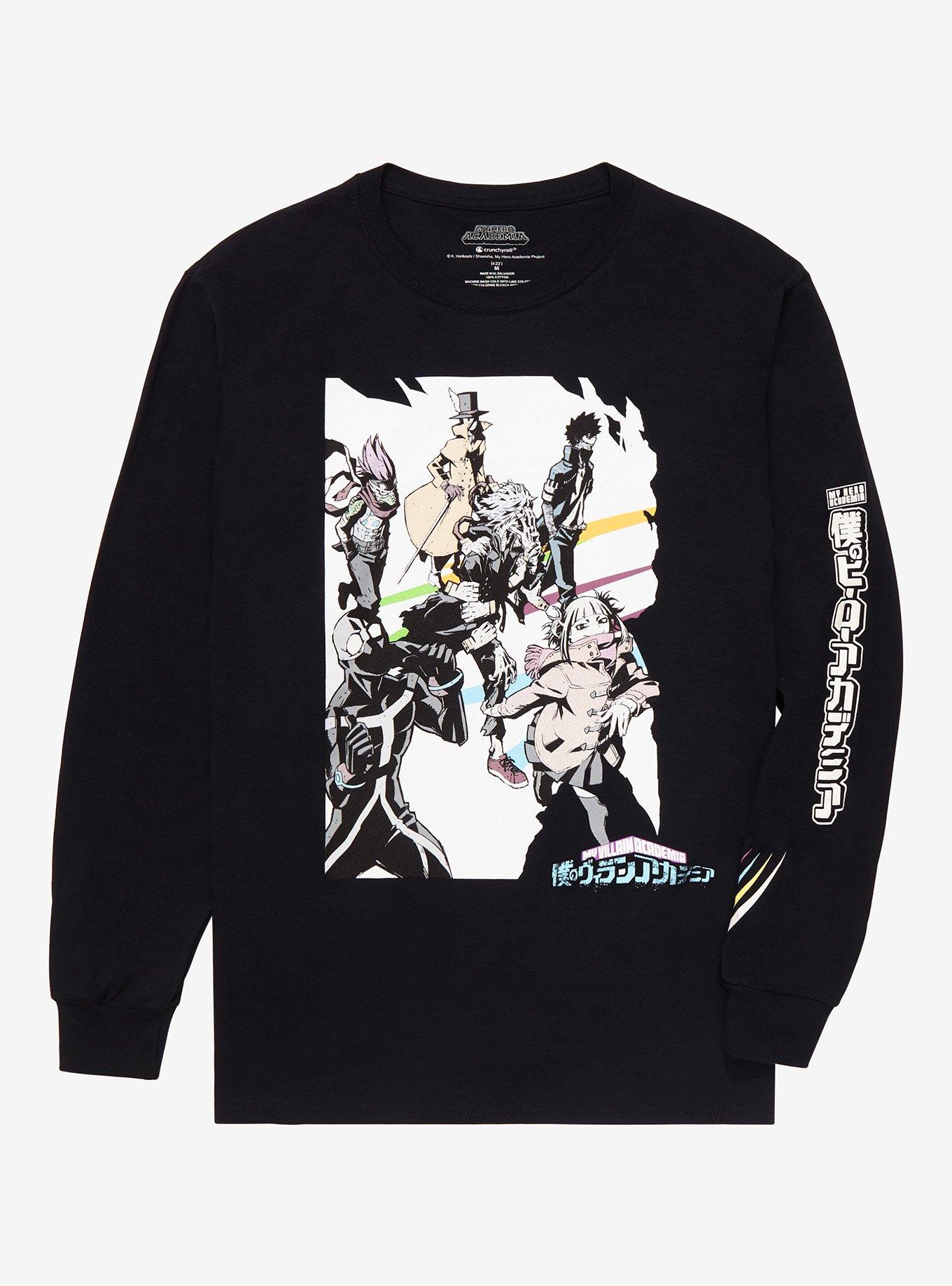 My Hero Academia League of Villains Tonal Long Sleeve T-Shirt - BoxLunch Exclusive , BLACK, hi-res