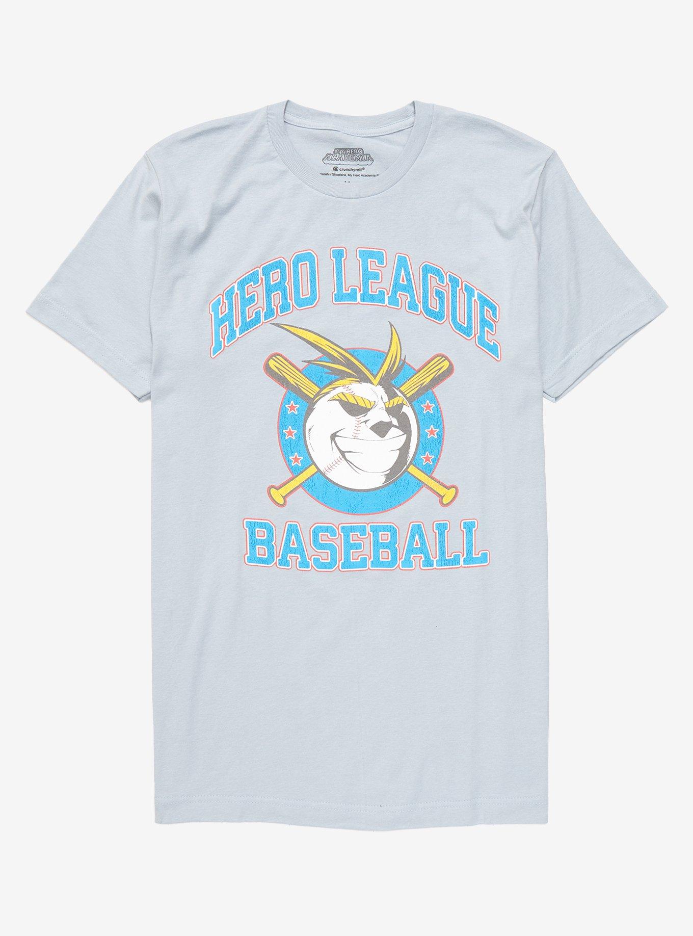 My Hero Academia Hero League Baseball T-Shirt - BoxLunch Exclusive, LIGHT BLUE, hi-res