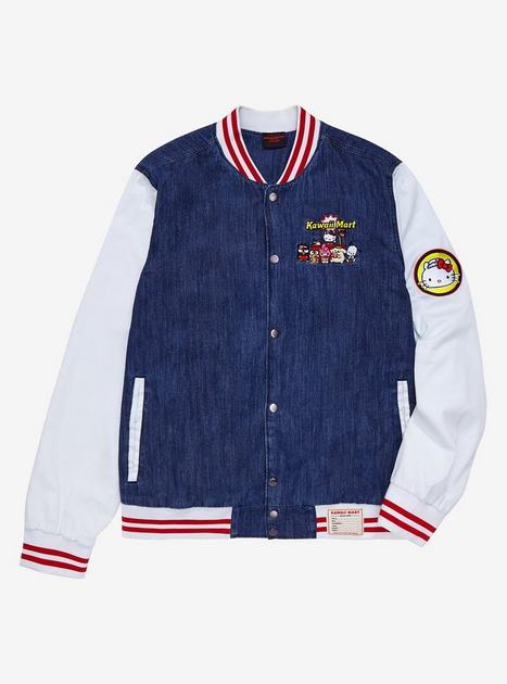 Sanrio Kawaii Mart Denim Varsity Jacket - BoxLunch Exclusive | BoxLunch