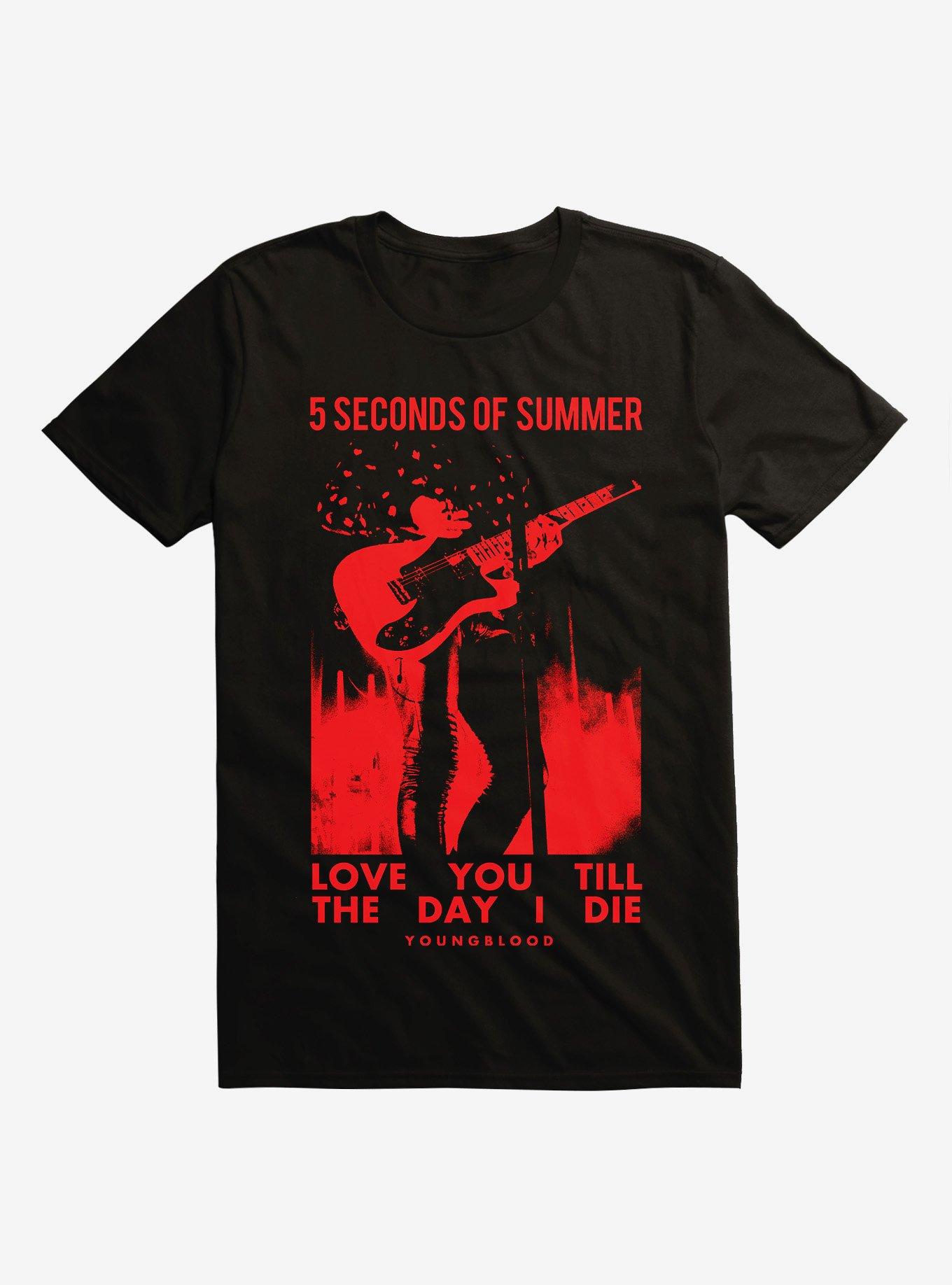 5 Seconds Of Summer Love You Boyfriend Fit Girls T-Shirt, BLACK, hi-res