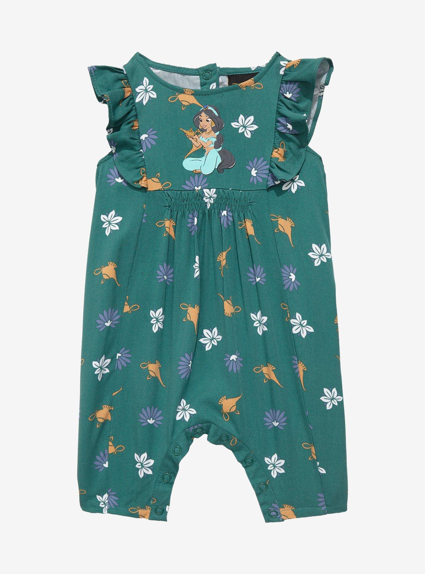Our Universe Disney Aladdin Princess Jasmine Ruffled Infant One-Piece - BoxLunch Exclusive , SAGE, hi-res