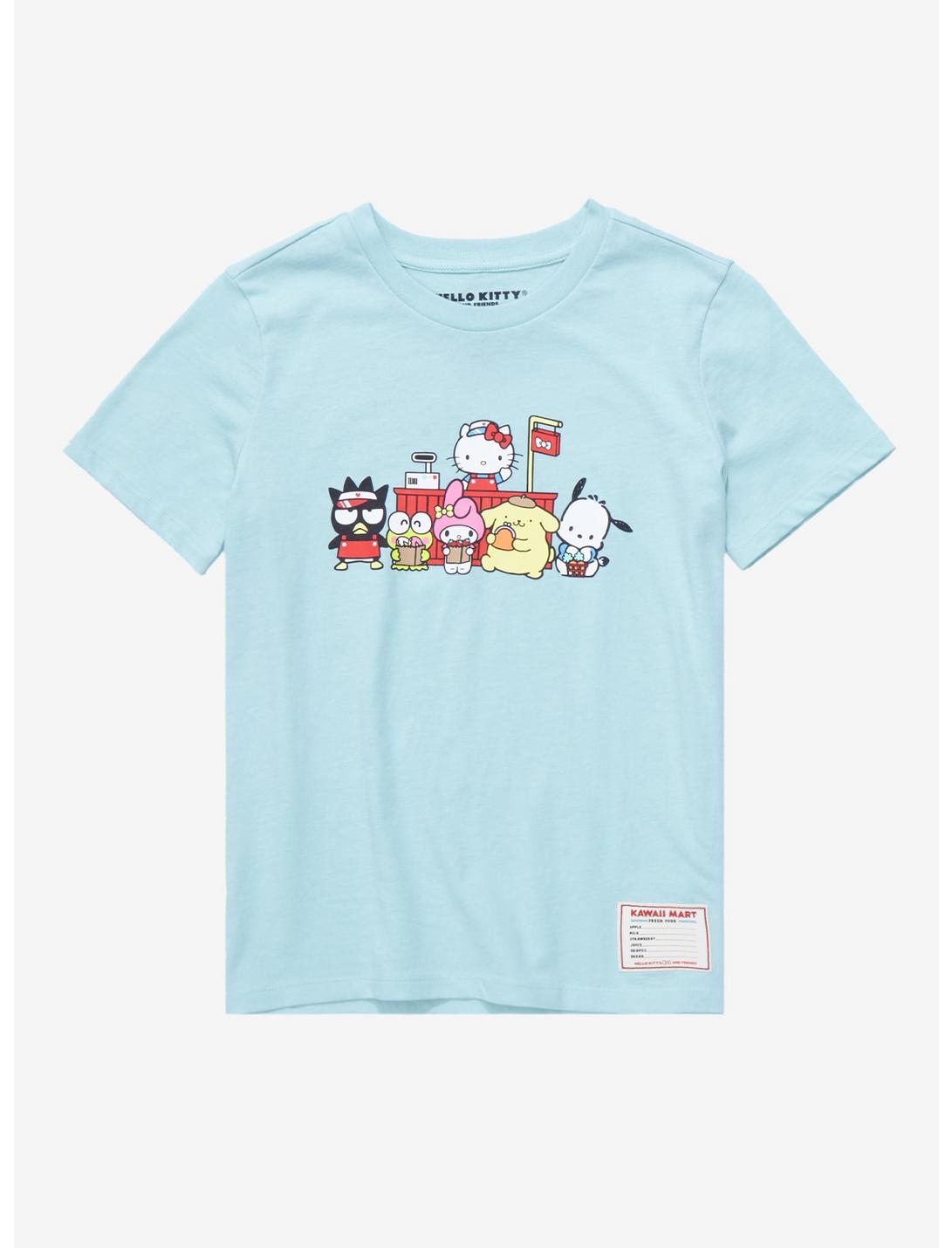 Sanrio Hello Kitty and Friends Kawaii Mart Group Portrait Youth T-Shirt - BoxLunch Exclusive, SEAFOAM, hi-res