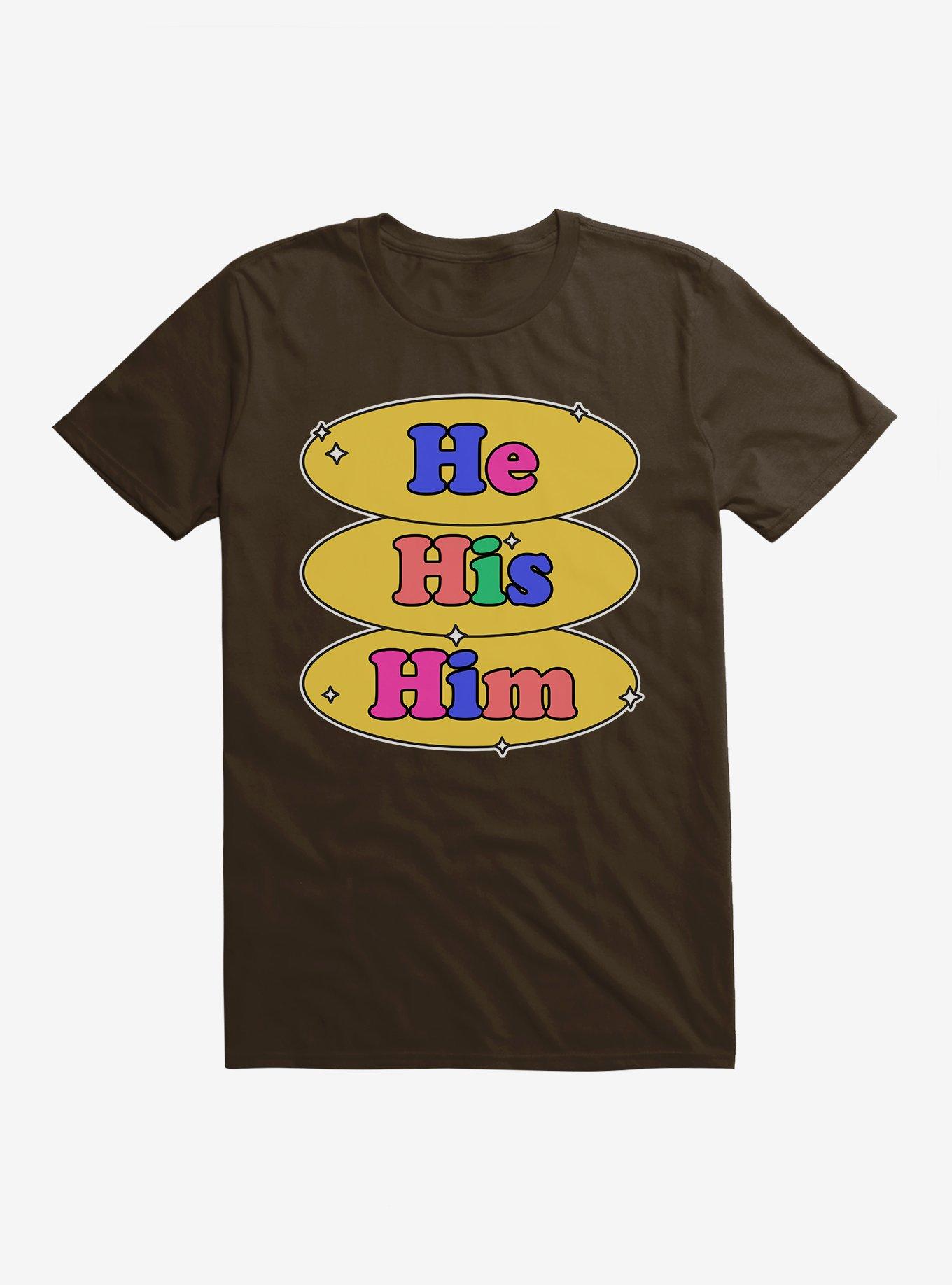 Pride Pronouns He His Him T-Shirt, , hi-res