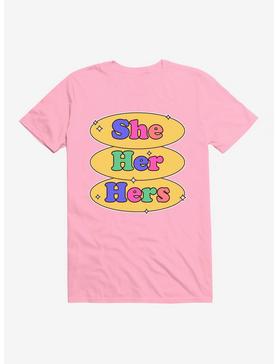 Pride Pronouns She Her Hers T-Shirt, , hi-res