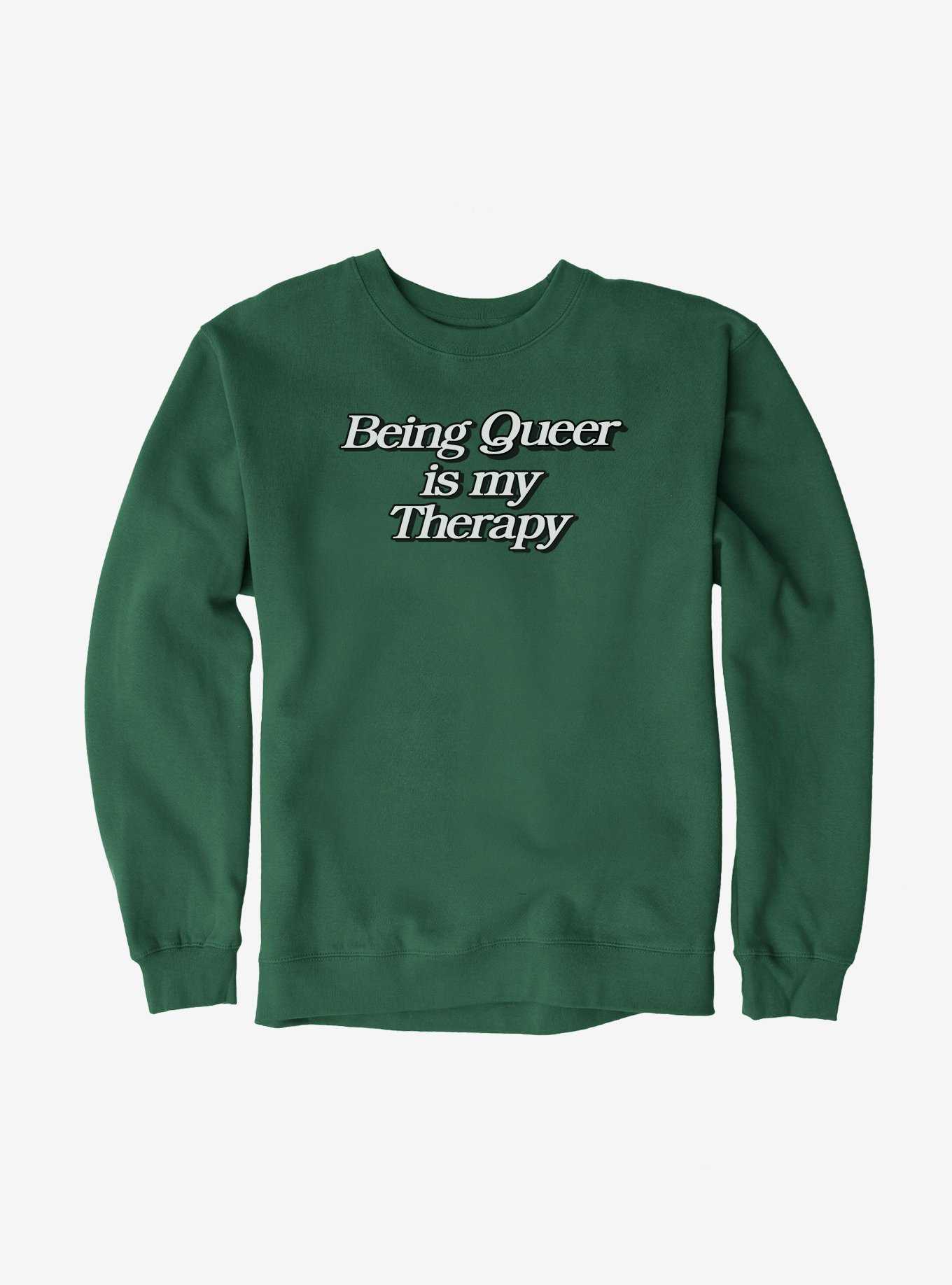 Pride Queer Is My Therapy Sweatshirt, , hi-res