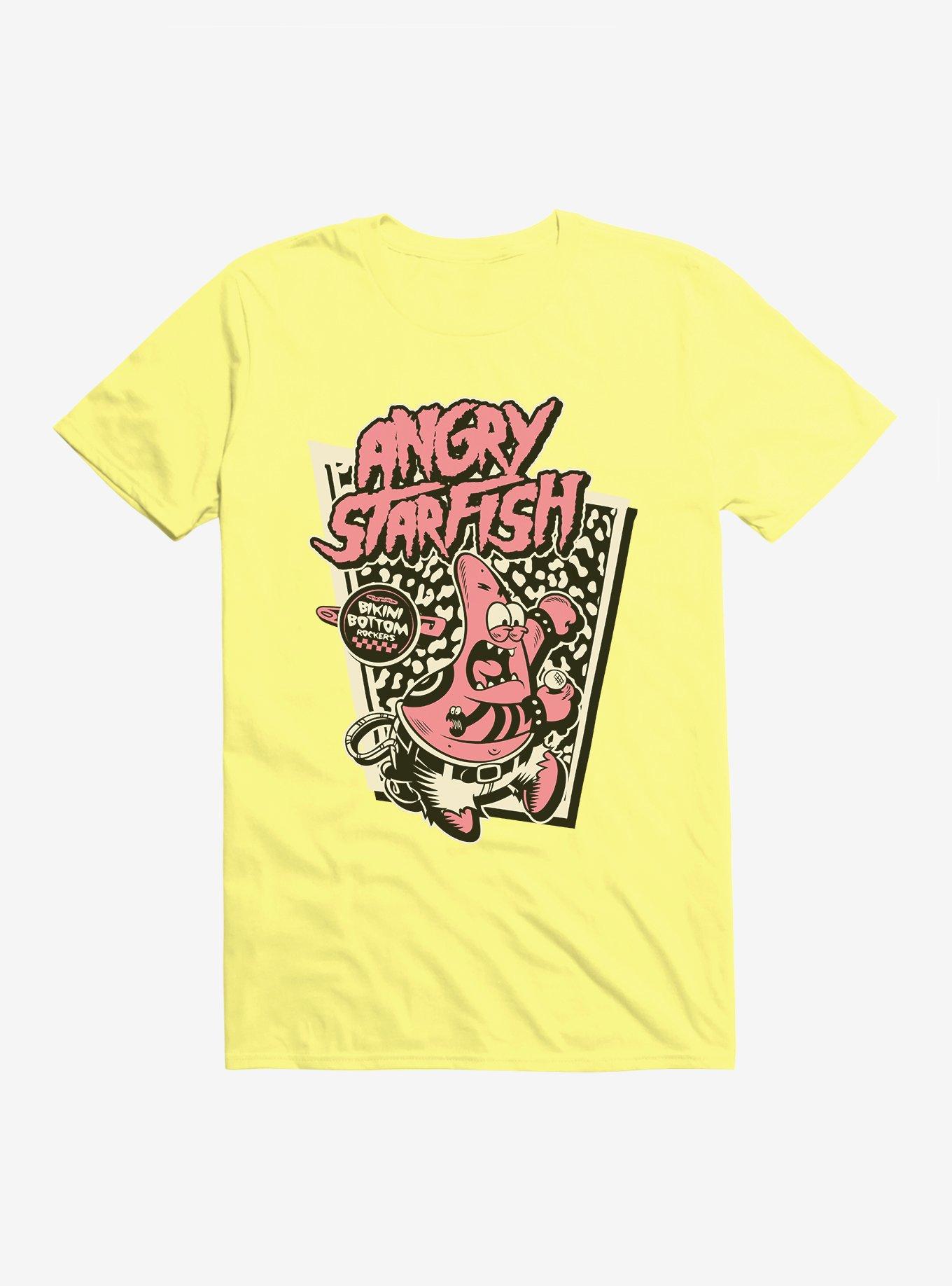 SpongeBob SquarePants Punk Angry Starfish Patrick T-Shirt, SPRING YELLOW, hi-res