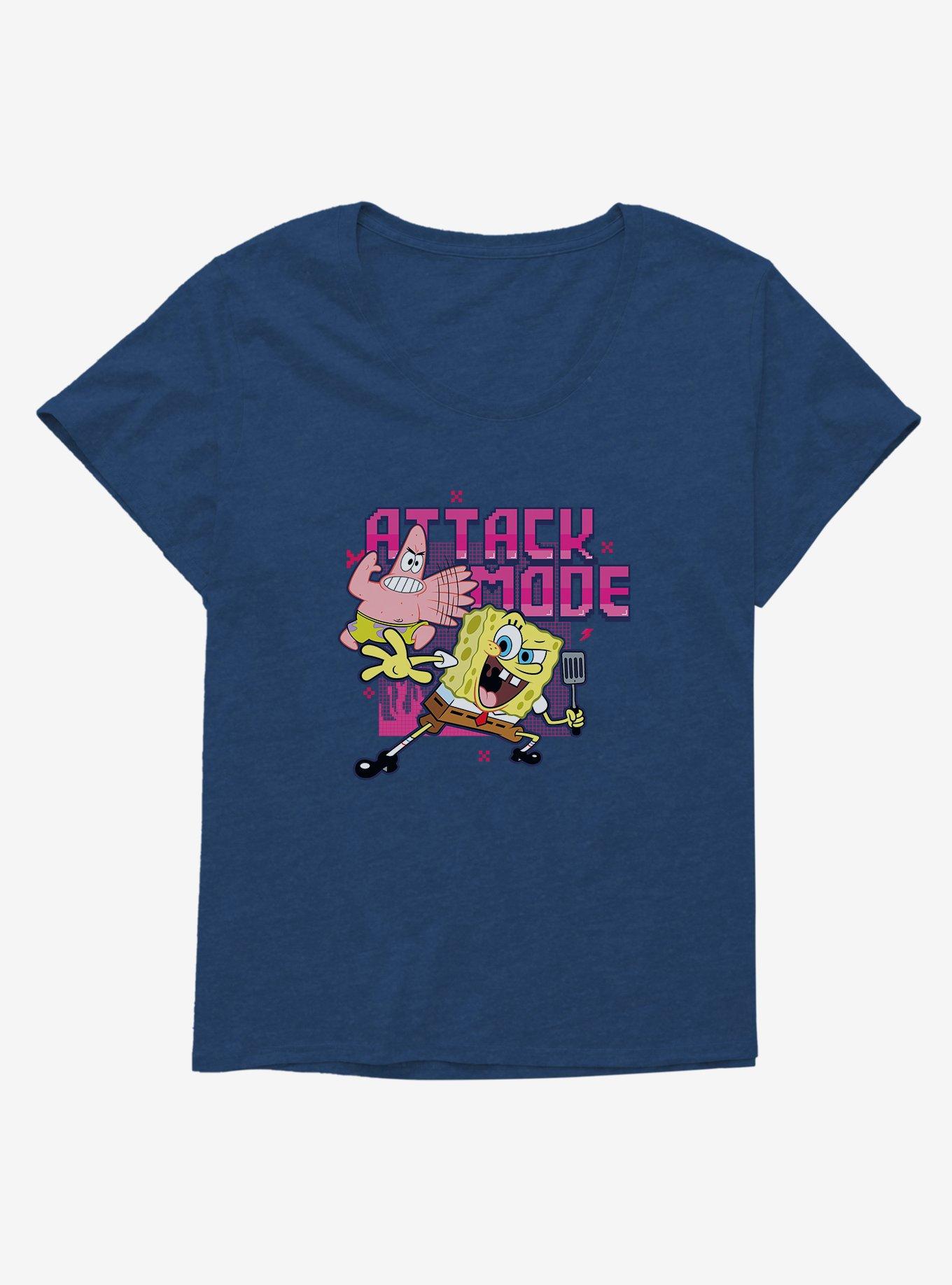 SpongeBob SquarePants Attack Mode Girls T-Shirt Plus Size, , hi-res