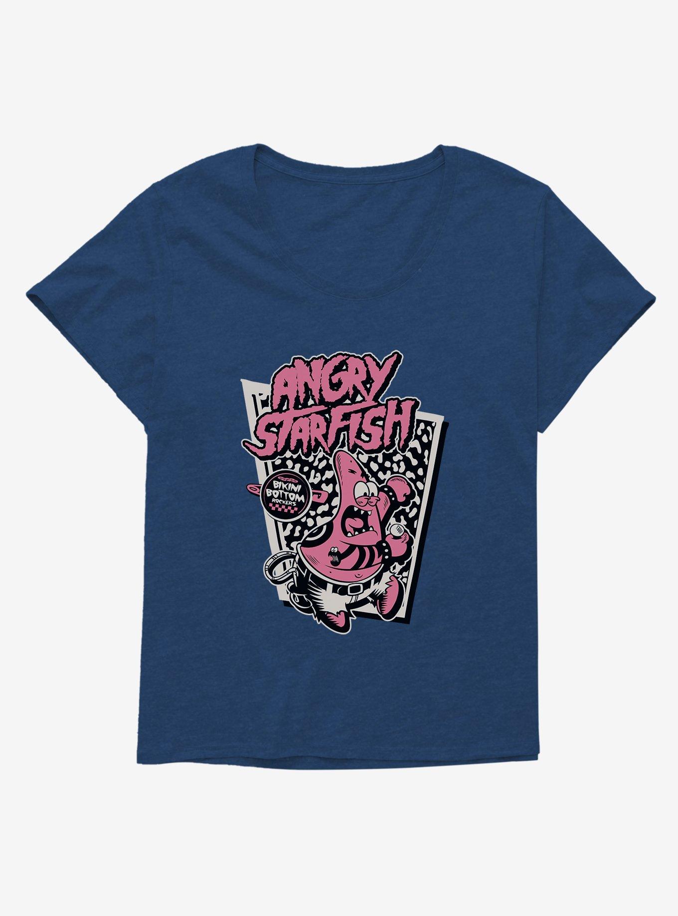 SpongeBob SquarePants Punk Angry Starfish Patrick Girls T-Shirt Plus Size, , hi-res