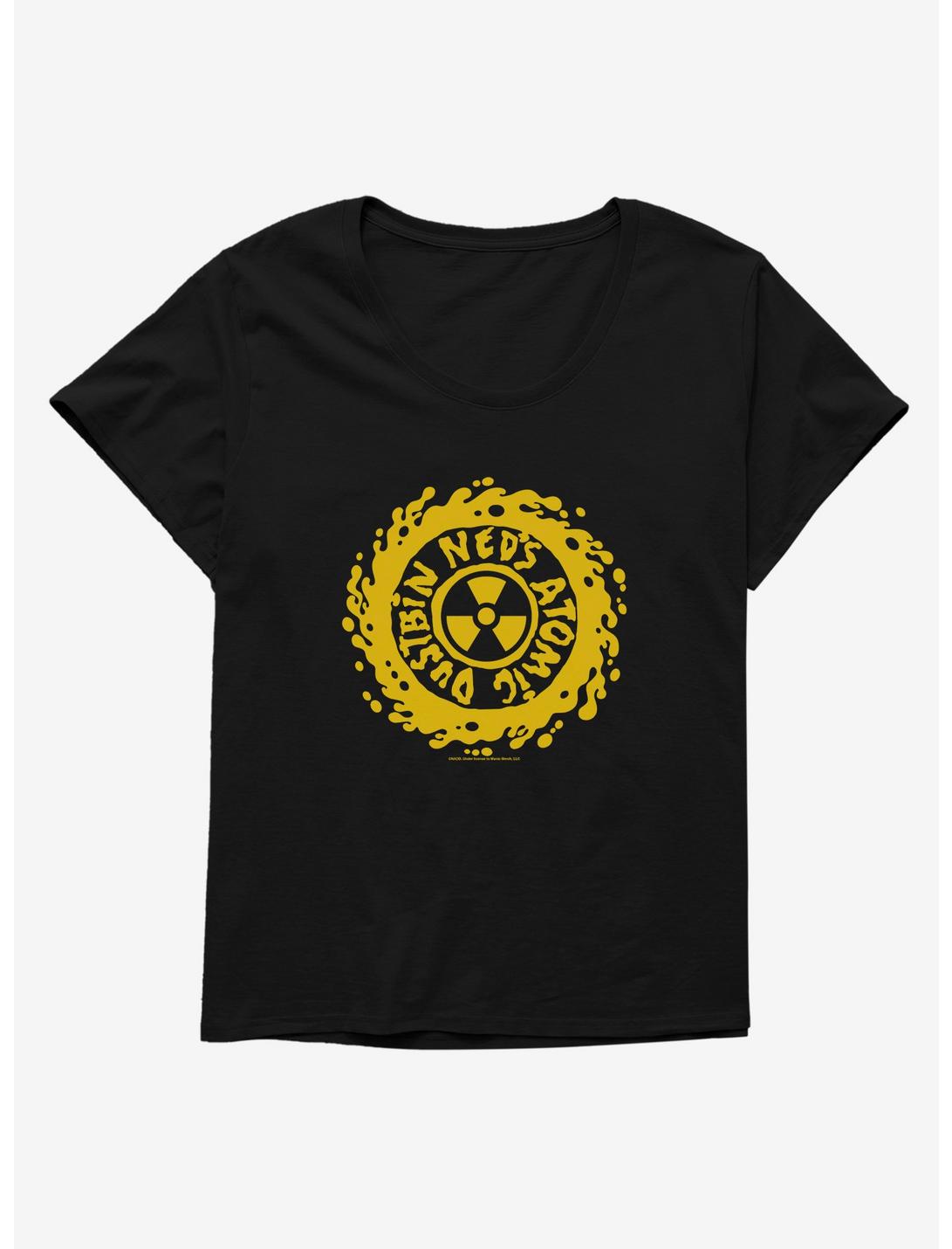 Ned's Atomic Dustbin Biohazard Logo Girls T-Shirt Plus Size, BLACK, hi-res