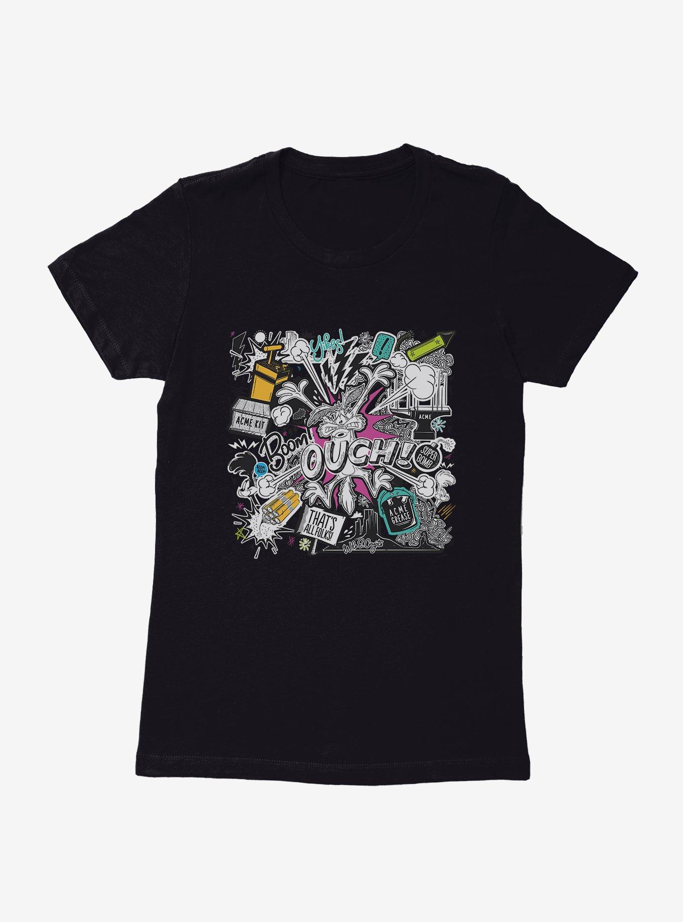 Plus Size Looney Tunes Wile E. Coyote Ouch Doodle Womens T-Shirt, , hi-res