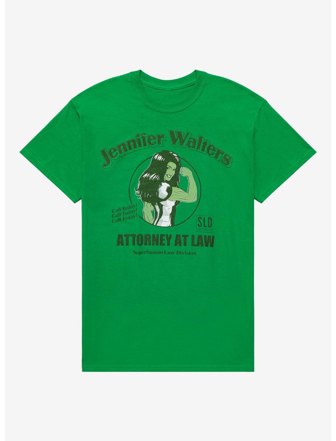 Marvel She-Hulk Attorney at Law Jennifer Walters T-Shirt - BoxLunch Exclusive, GREEN, hi-res