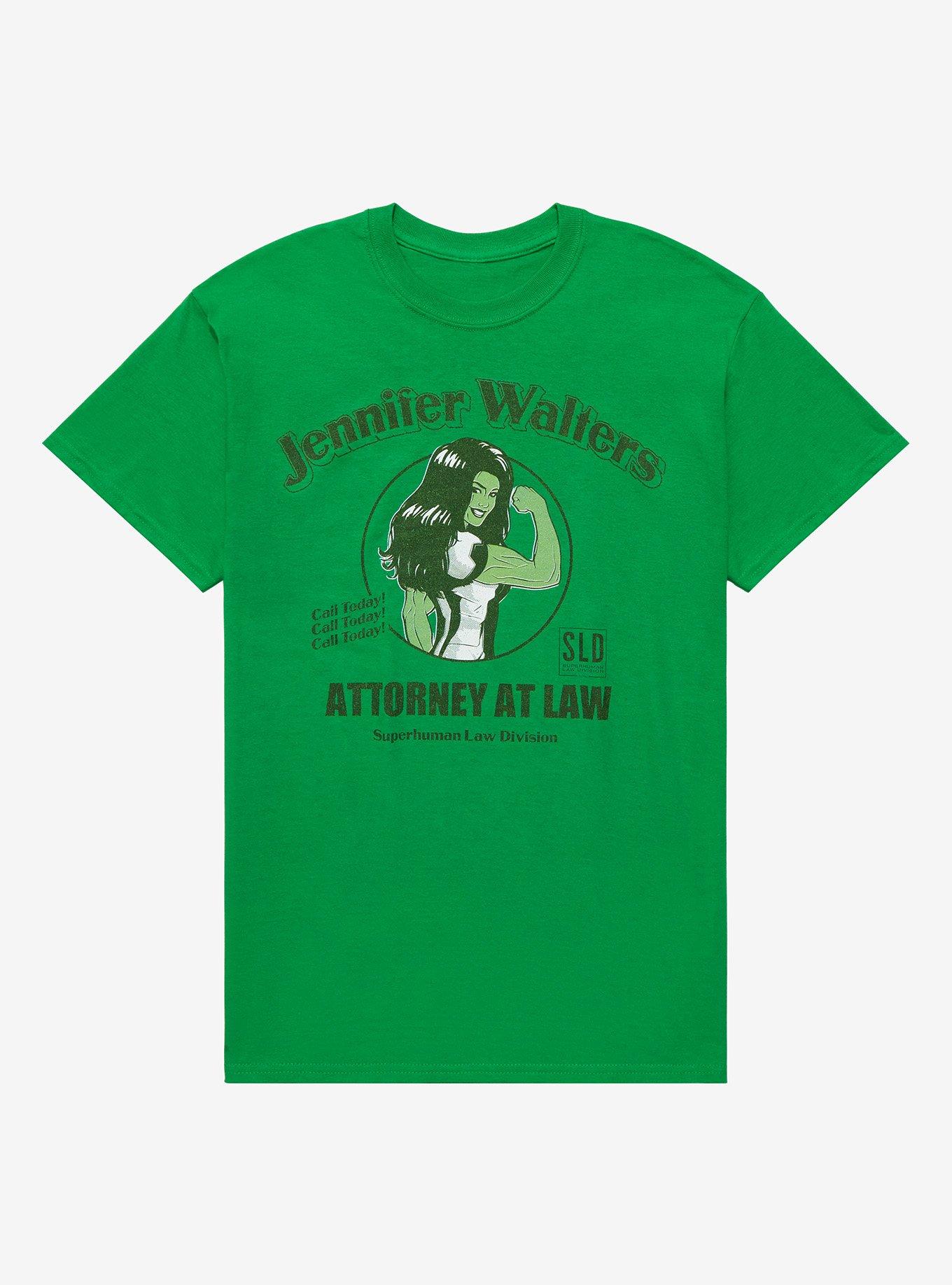 Marvel She-Hulk Attorney at Law Jennifer Walters T-Shirt - BoxLunch Exclusive, GREEN, hi-res