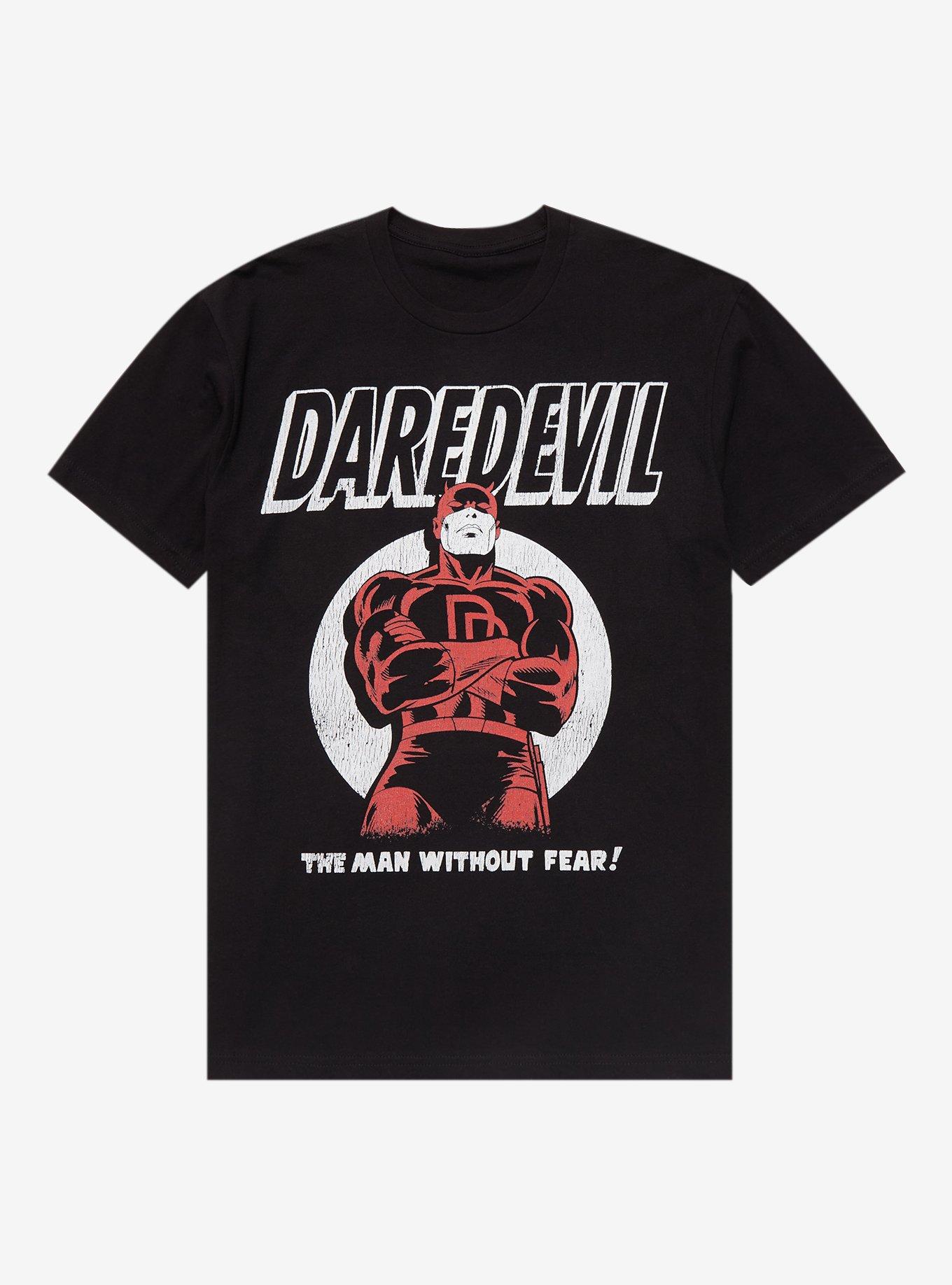 Marvel Daredevil Comic Portrait T-Shirt - BoxLunch Exclusive, BLACK, hi-res