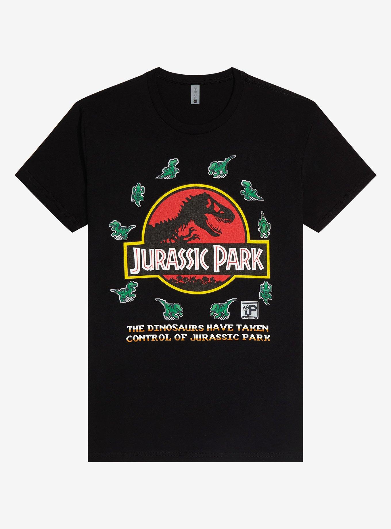 Jurassic Park Arcade Game Logo T-Shirt - BoxLunch Exclusive, BLACK, hi-res