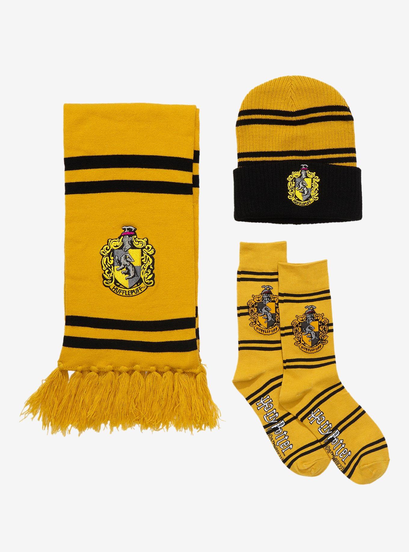 Harry Potter Hufflepuff Crest Scarf Set, , hi-res