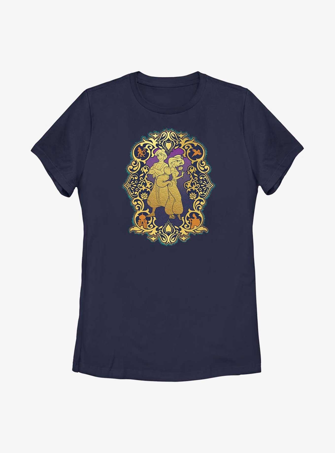 Disney Aladdin 30th Anniversary Aladdin & Jasmine Frame Womens T-Shirt, , hi-res