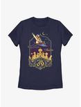 Disney Aladdin 30th Anniversary Aladdin & Jasmine Flying Carpet Womens T-Shirt, NAVY, hi-res