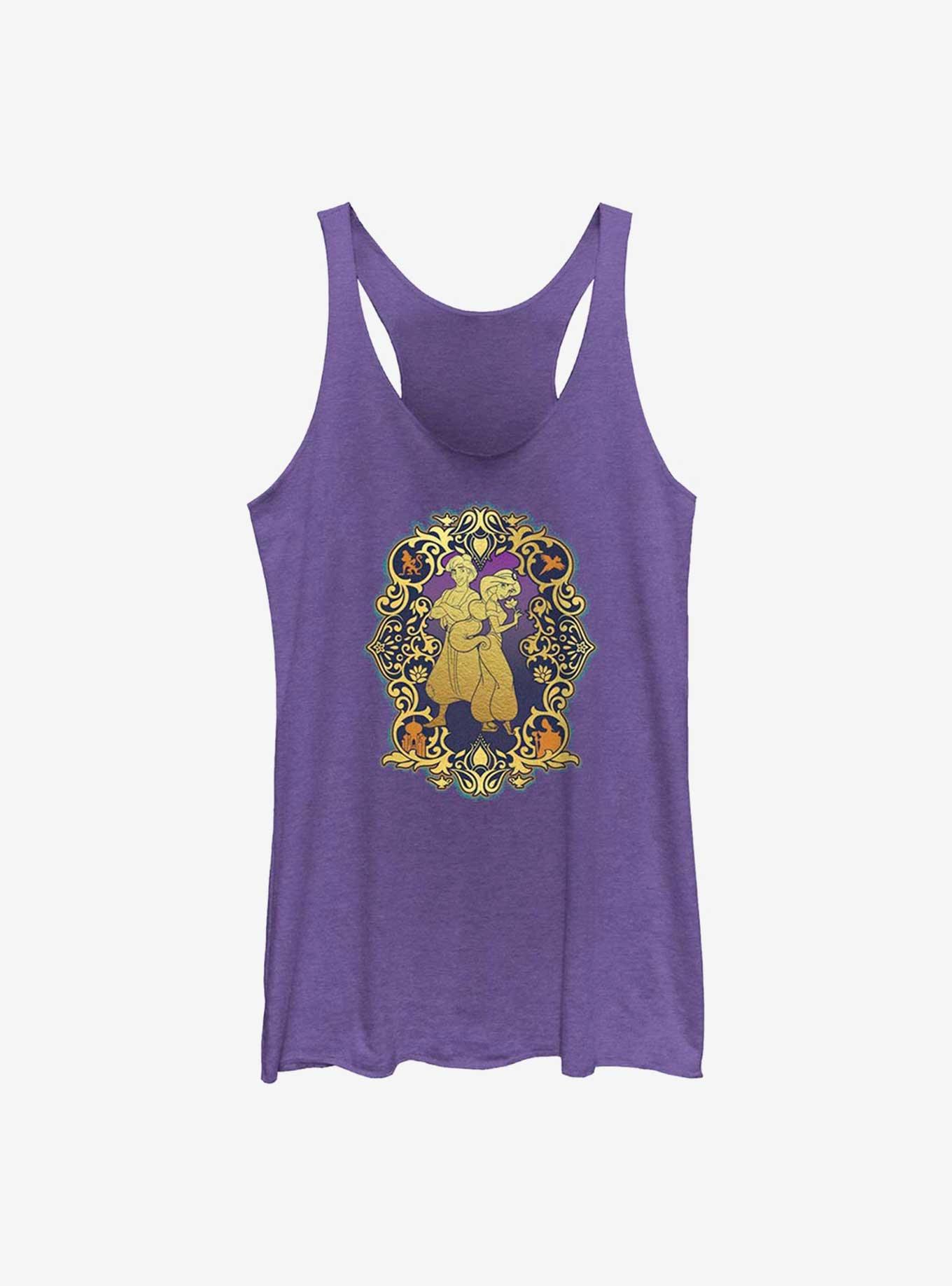 Disney Aladdin 30th Anniversary Aladdin & Jasmine Frame Womens Tank Top, , hi-res