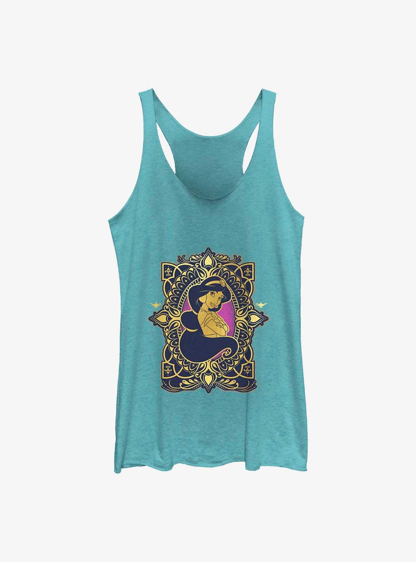 Disney Aladdin 30th Anniversary Jasmine Badge Womens Tank Top, , hi-res