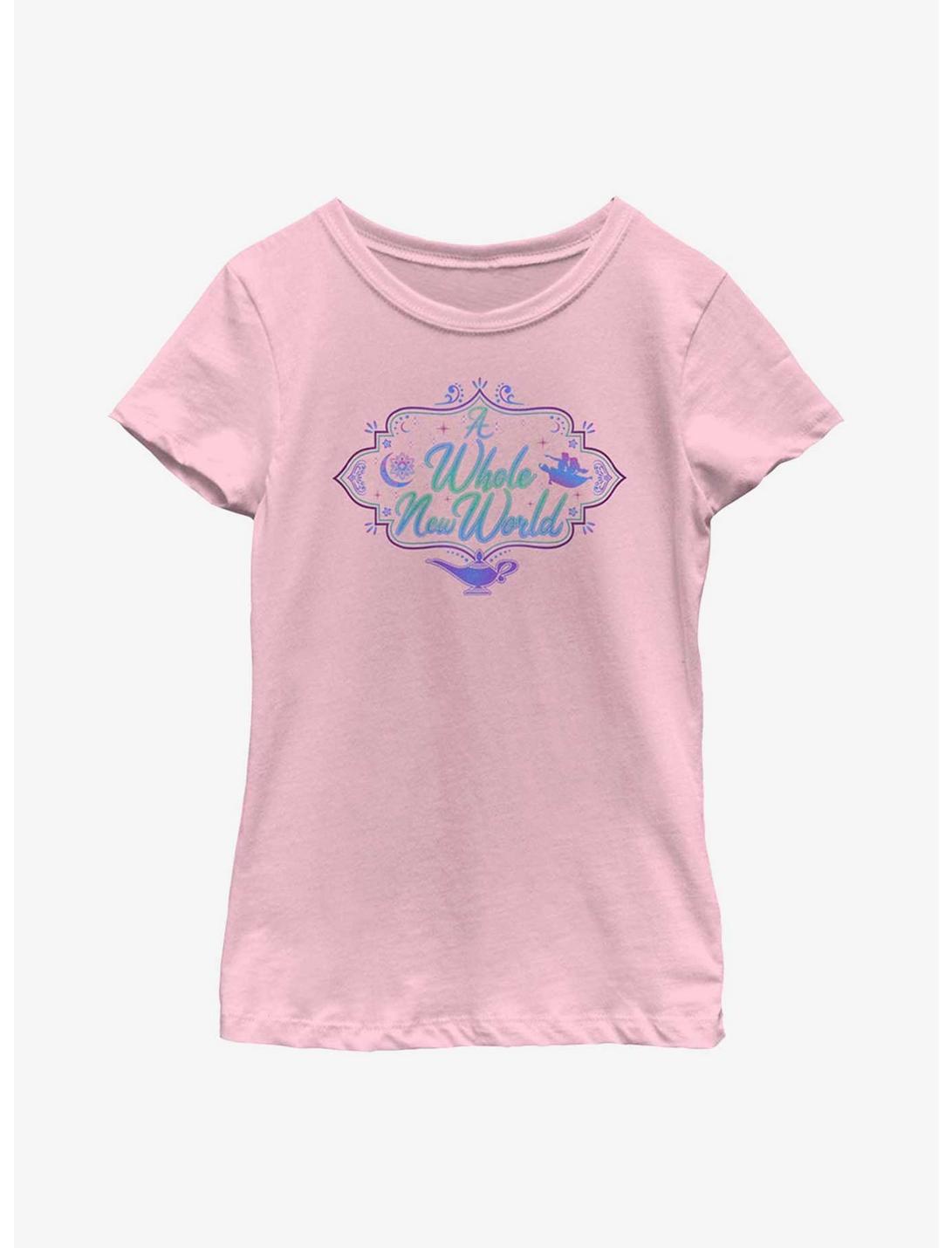 Disney Aladdin 30th Anniversary A Whole New World Youth Girls T-Shirt, PINK, hi-res