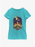 Disney Aladdin 30th Anniversary Aladdin & Jasmine Flying Carpet Youth Girls T-Shirt, TAHI BLUE, hi-res