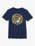 Disney Aladdin 30th Anniversary Group Together Framed Youth T-Shirt, NAVY, hi-res