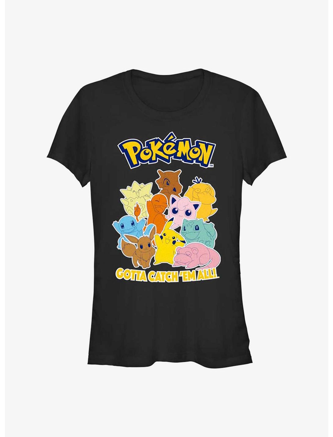 Pokemon Gotta Catch 'Em All Girls T-Shirt, BLACK, hi-res