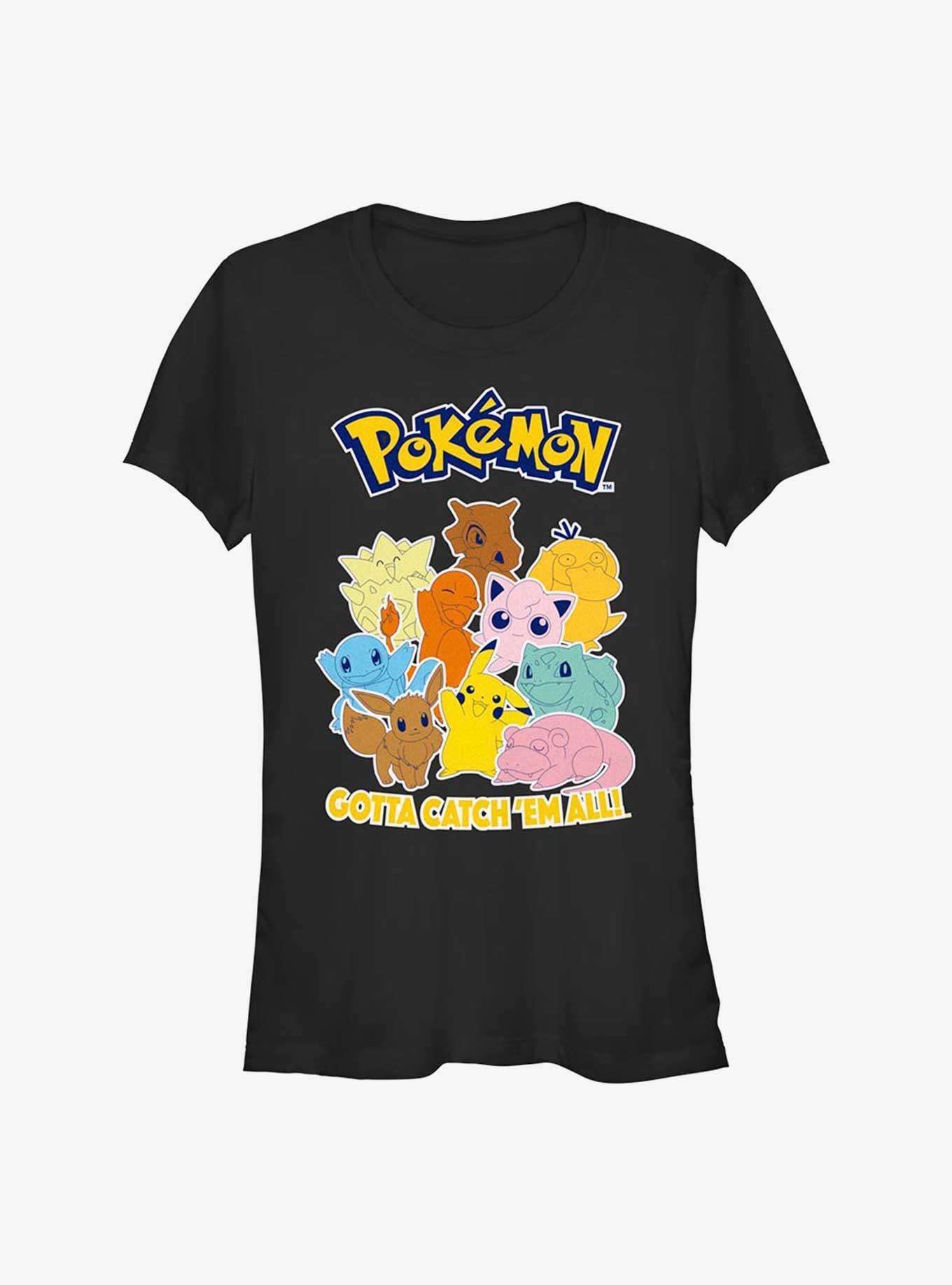 Pokemon Gotta Catch 'Em All Girls T-Shirt, BLACK, hi-res