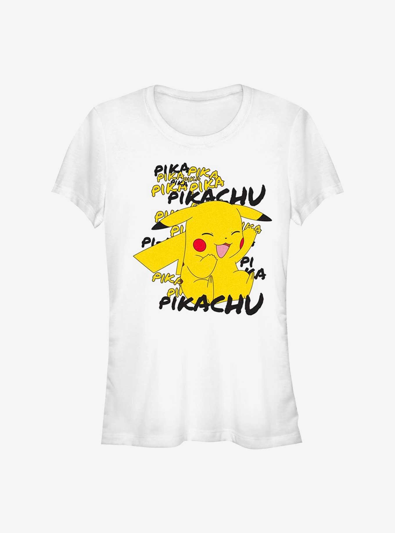 Pokemon Pikachu Cracks A Joke Girls T-Shirt, WHITE, hi-res