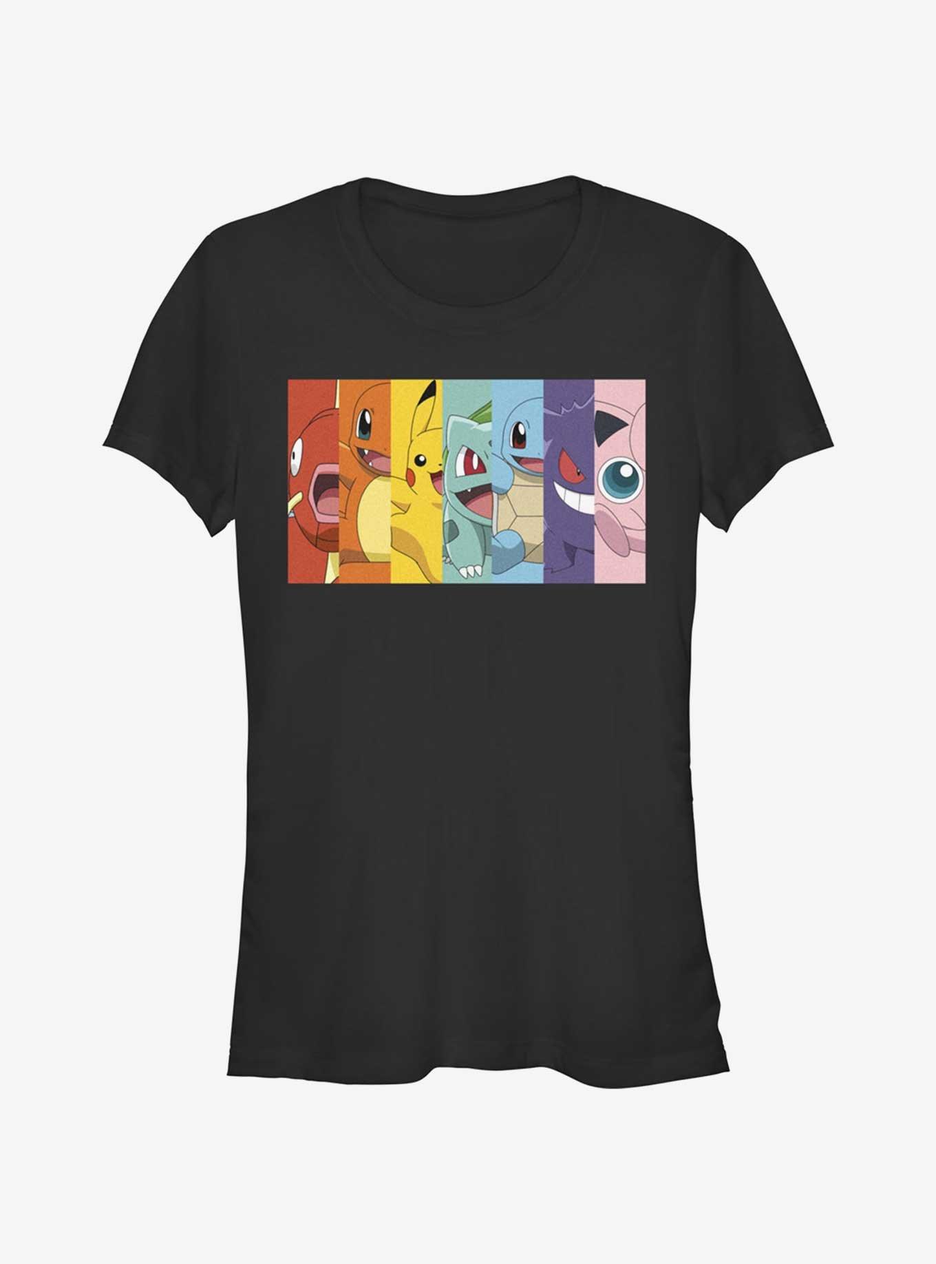 Pokemon Rainbow Faces Girls T-Shirt