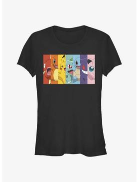 Pokemon Rainbow Faces Girls T-Shirt, , hi-res