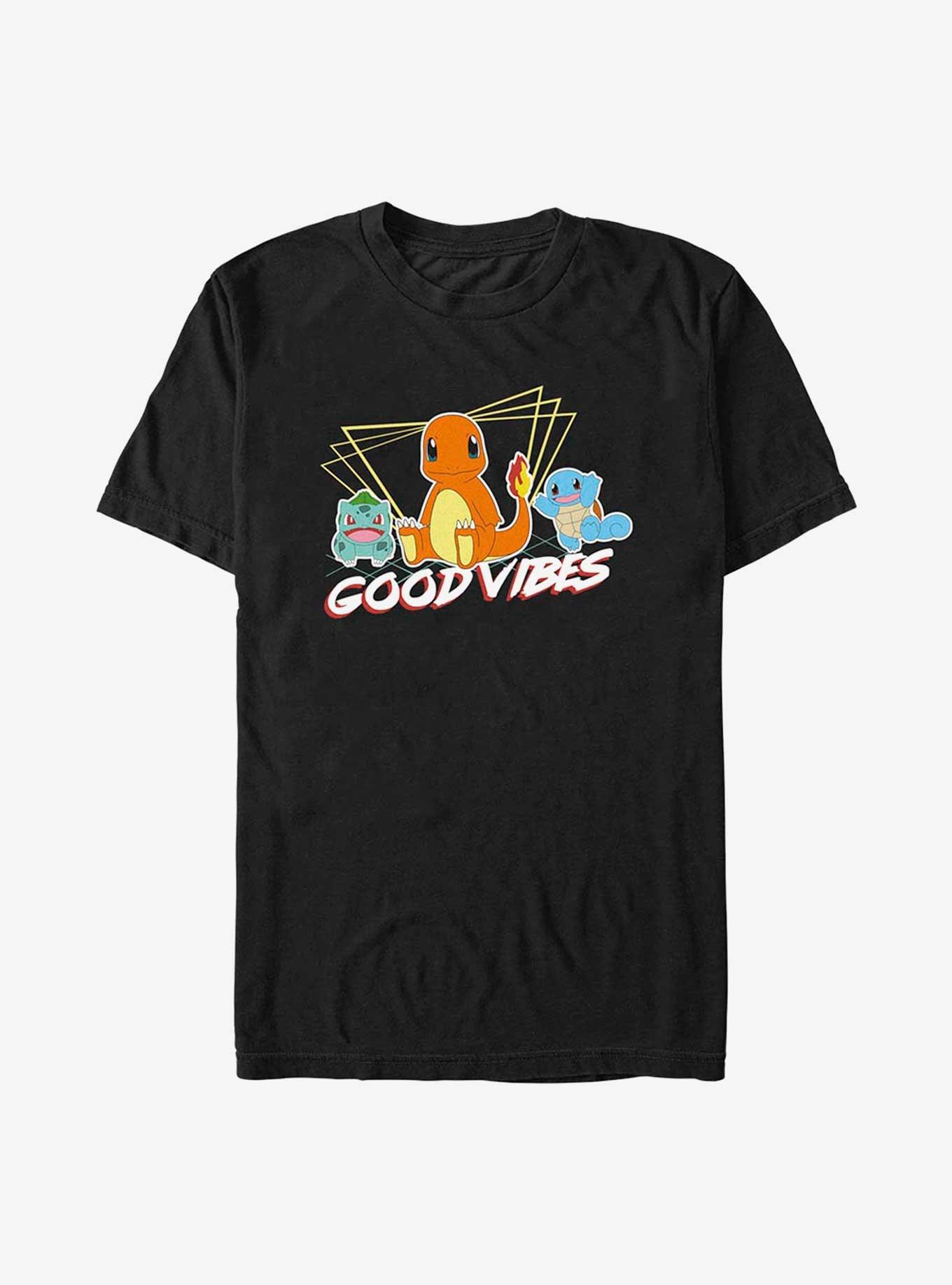 Pokemon Good Vibes Starters T-Shirt, BLACK, hi-res