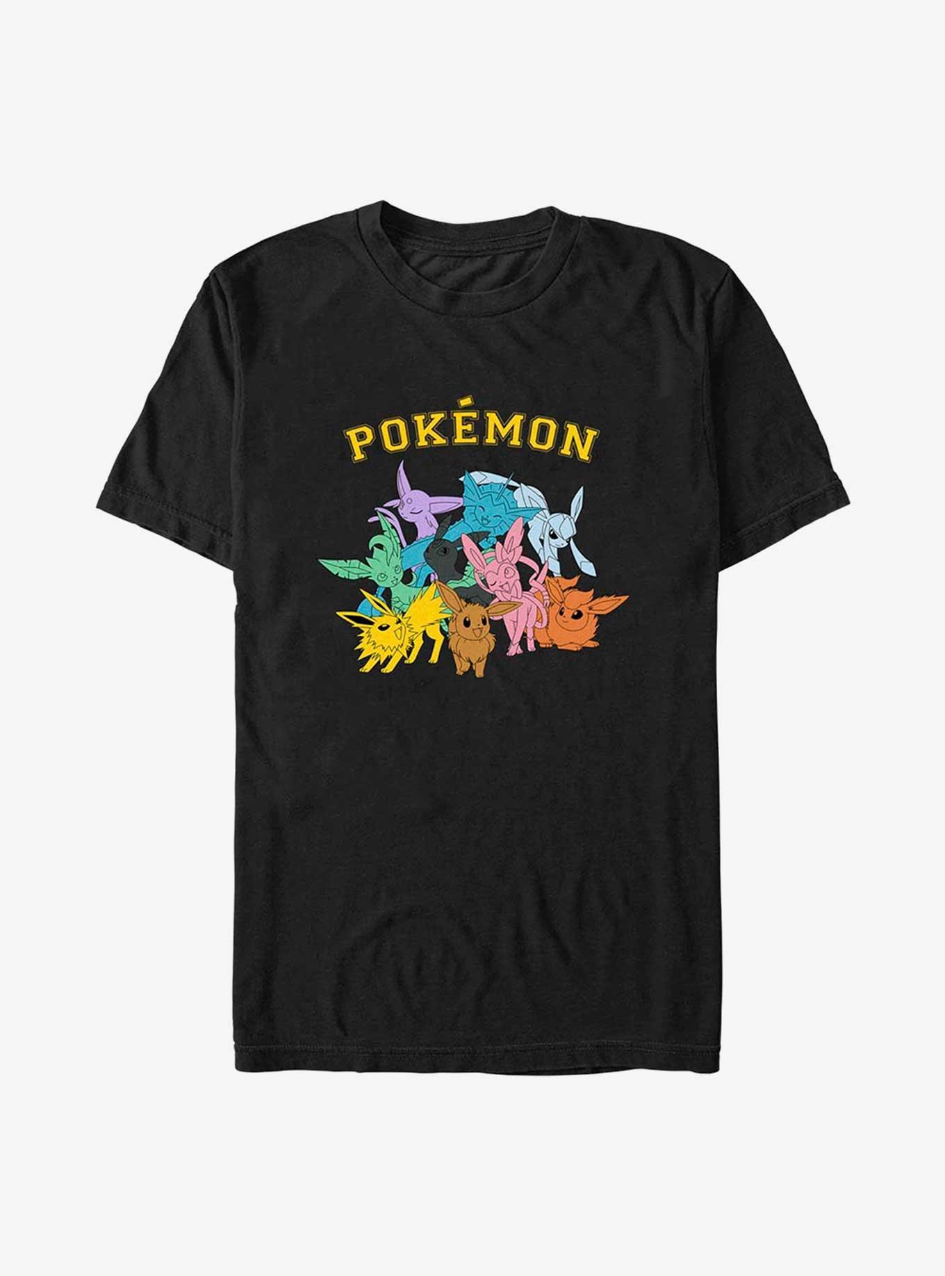 Pokemon Gotta Catch Eeveelutions T-Shirt, BLACK, hi-res