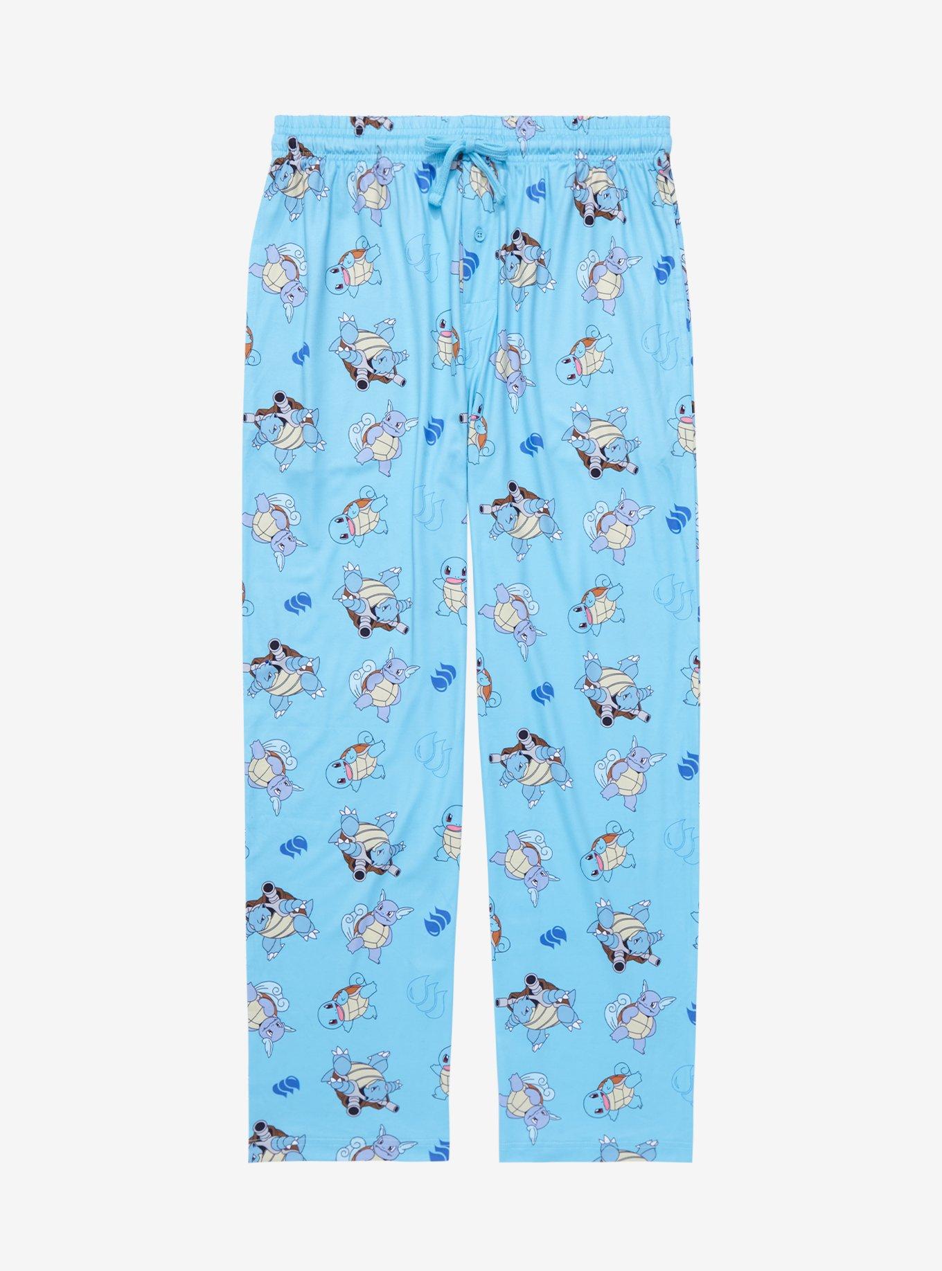 Pokémon Squirtle Evolutions Allover Print Sleep Pants - BoxLunch Exclusive, GREEN, hi-res