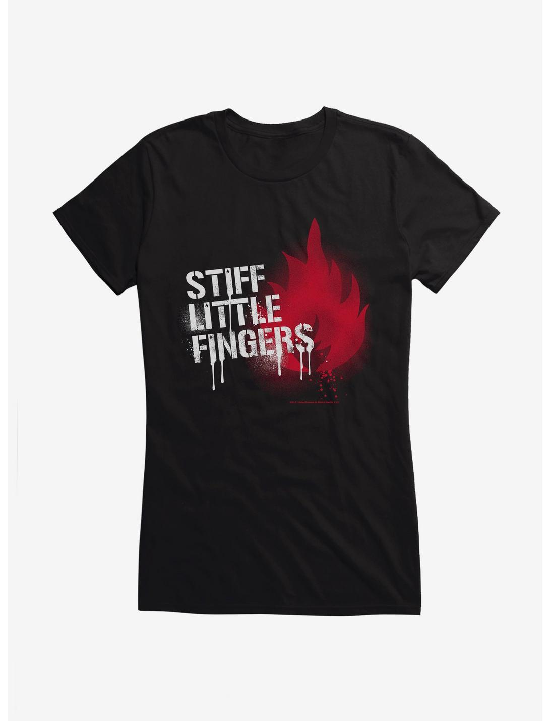 Stiff Little Fingers Inflammable Material Girls T-Shirt, BLACK, hi-res